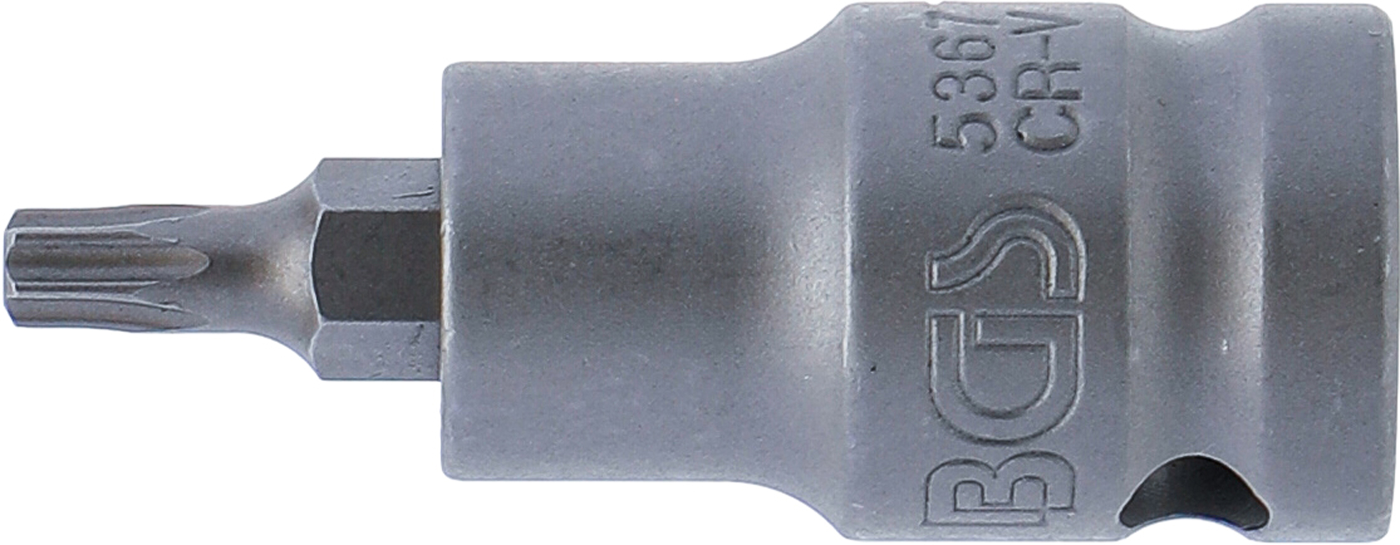 BGS Kraft-Bit-Einsatz | Länge 55 mm | Antrieb Innenvierkant 12,5 mm (1/2") | T-Profil (für Torx) T27