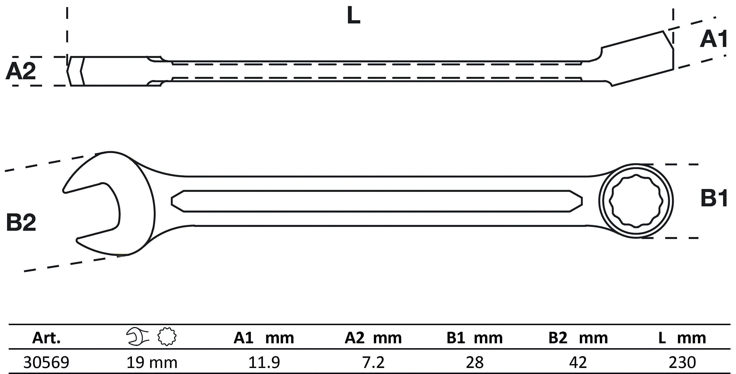 BGS Maul-Ringschlüssel | SW 19 mm