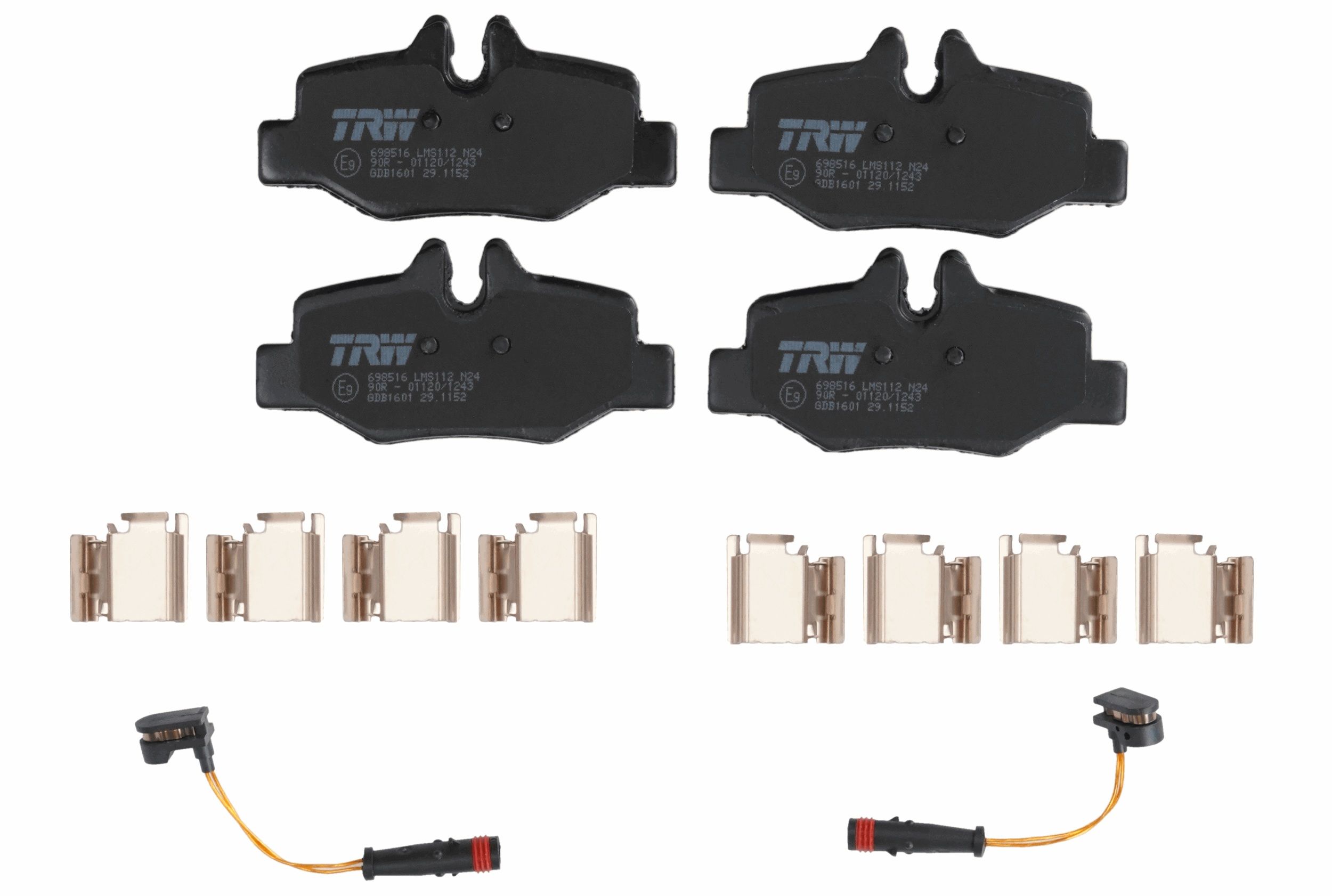 Bremsbelagsatz, Scheibenbremse