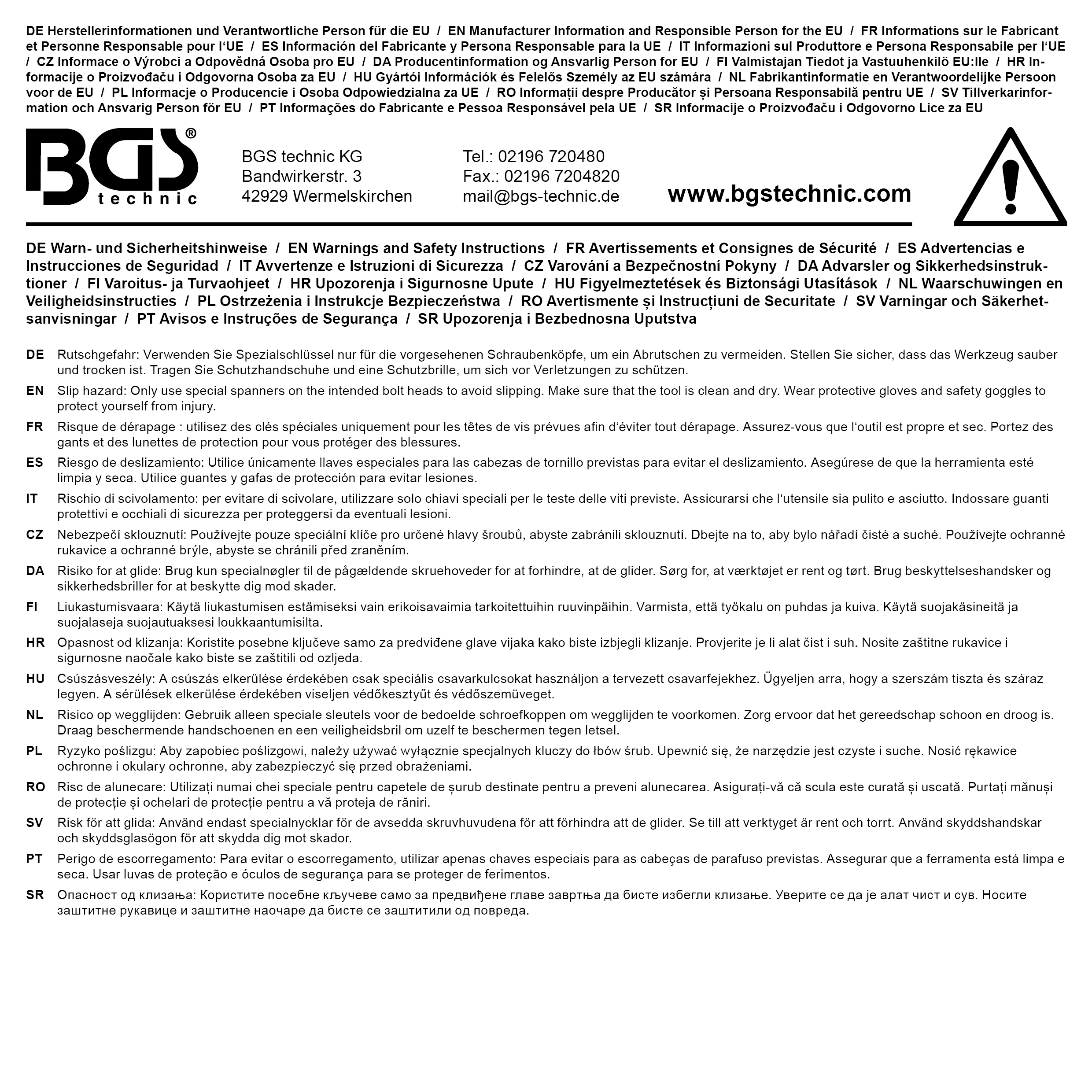 BGS Rohrsteckschlüssel-Satz | SW 8 x 9 - 16 x 17 mm | 6-tlg.