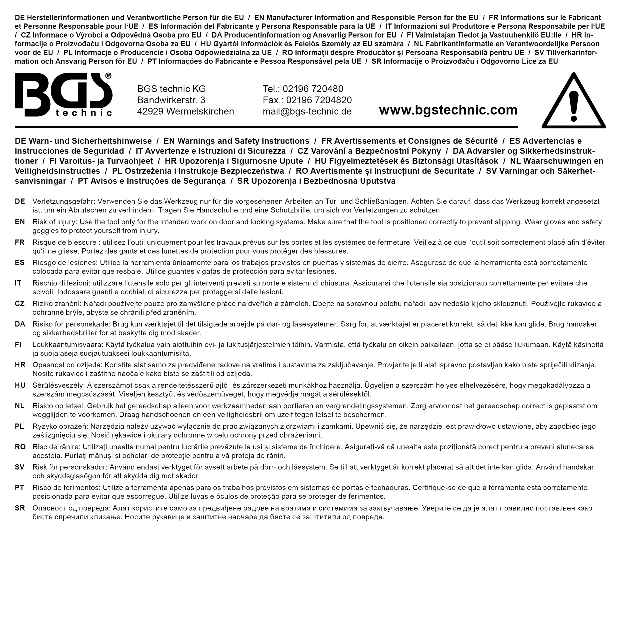 BGS Ausschlagbolzen/Türbolzen | 5 x 115 mm