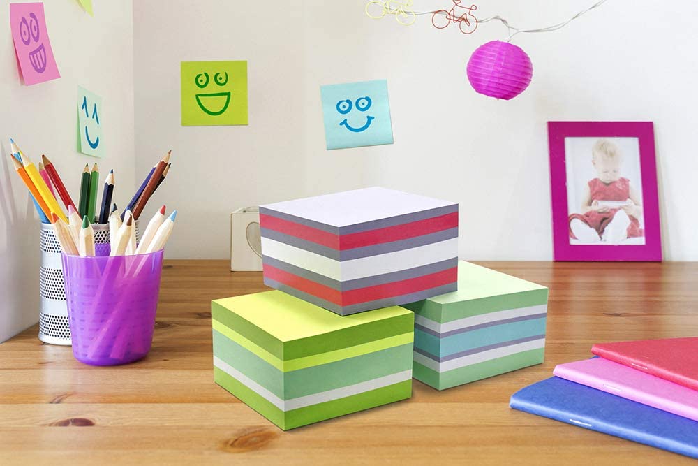 Info Notes Sticky Notes Haftnotizen Violettefarben Mix 75x75 mm 450 Blatt