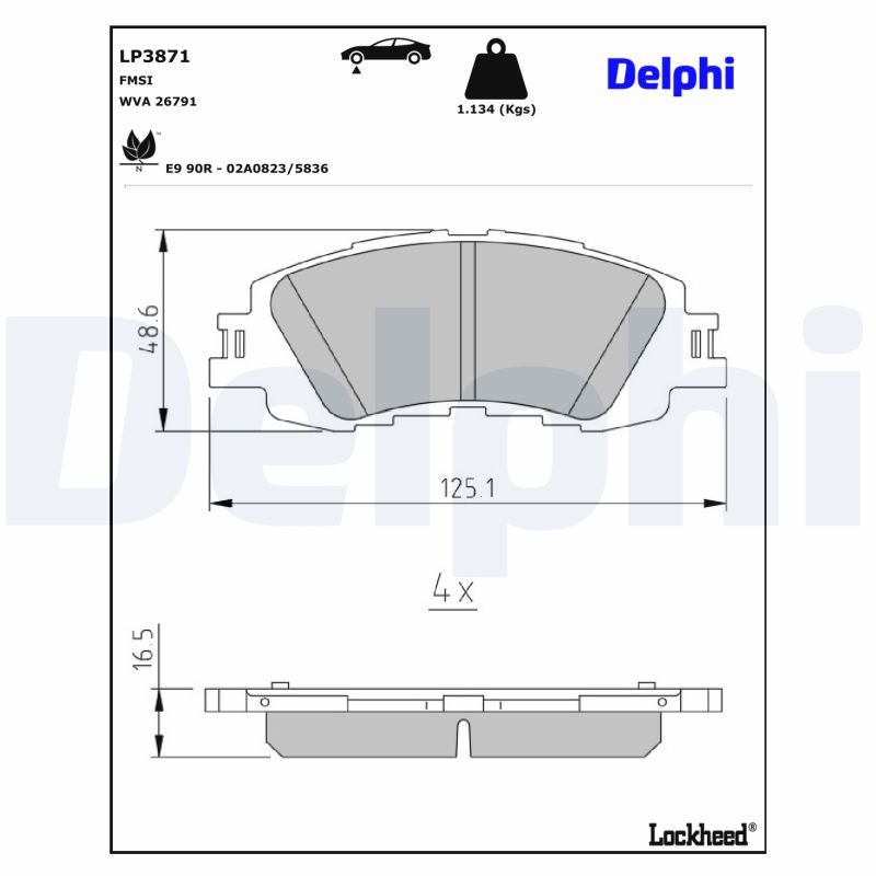 Bremsbelagsatz, Scheibenbremse
