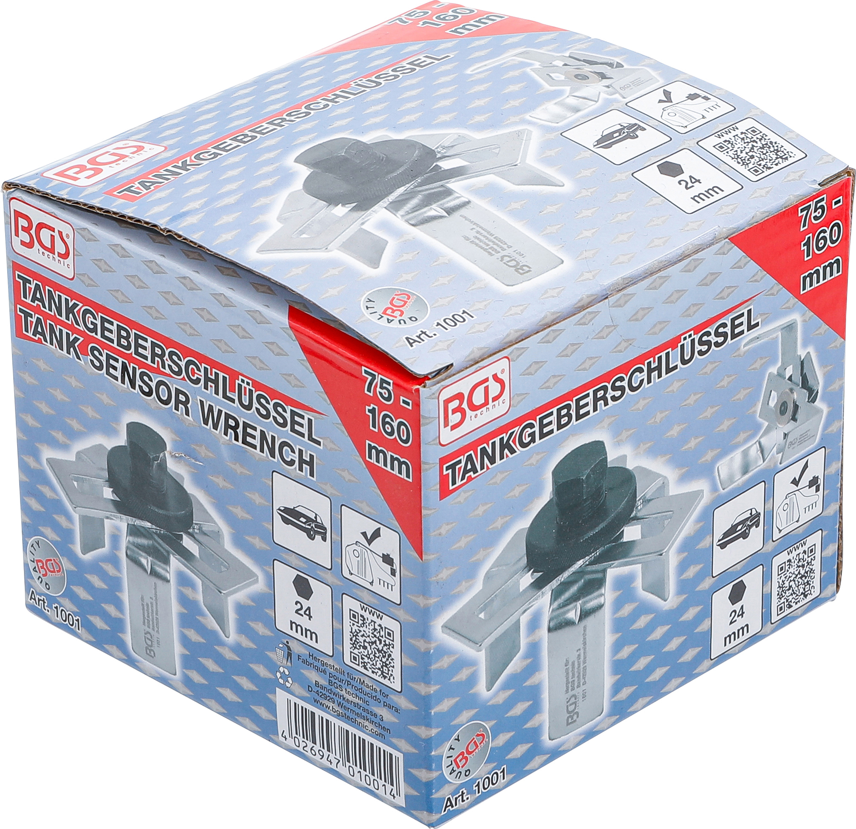 BGS Tankgeberschlüssel, verstellbar | Antrieb Außensechskant 24 mm