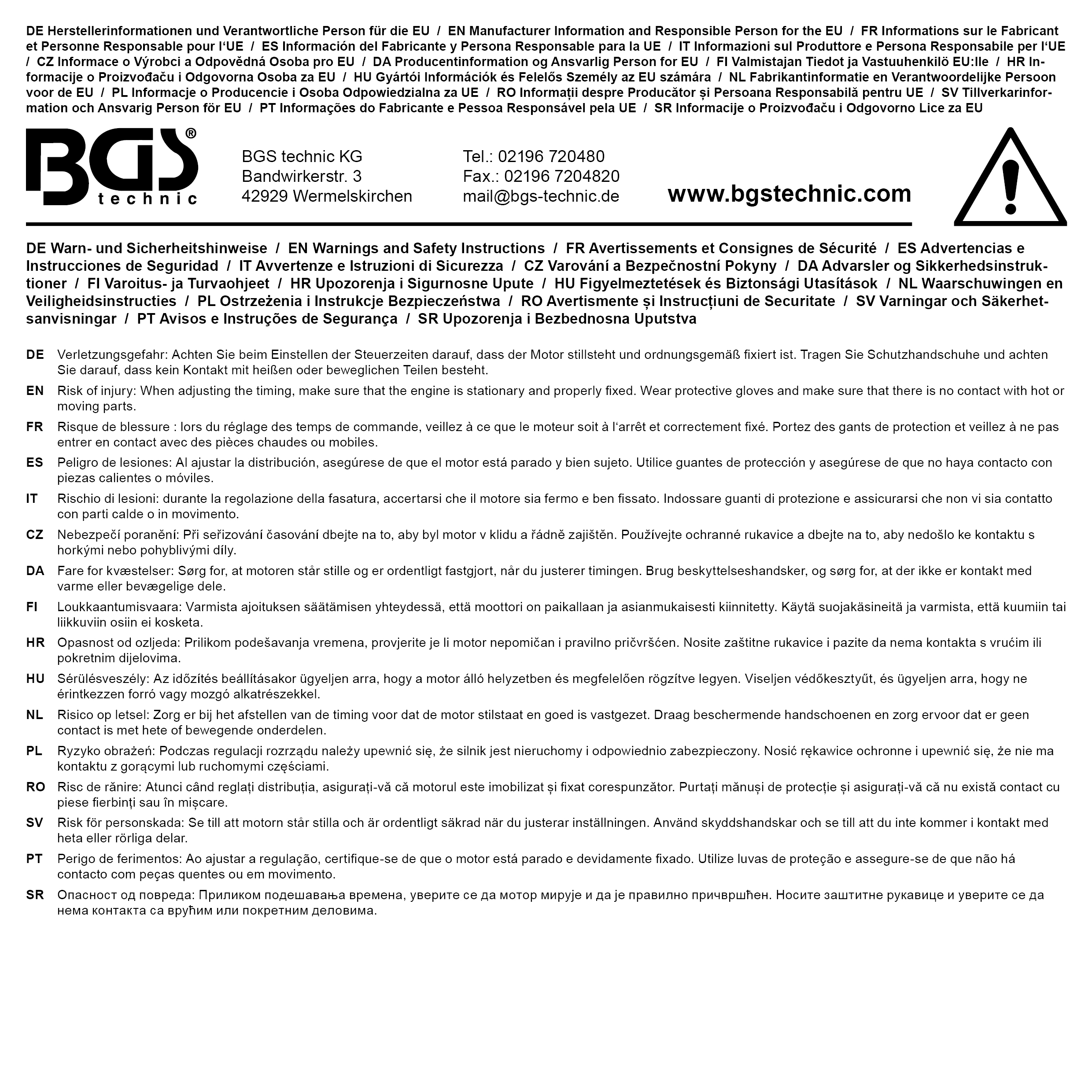 BGS Motor-Einstellwerkzeug-Satz | für Ford | 4-tlg.