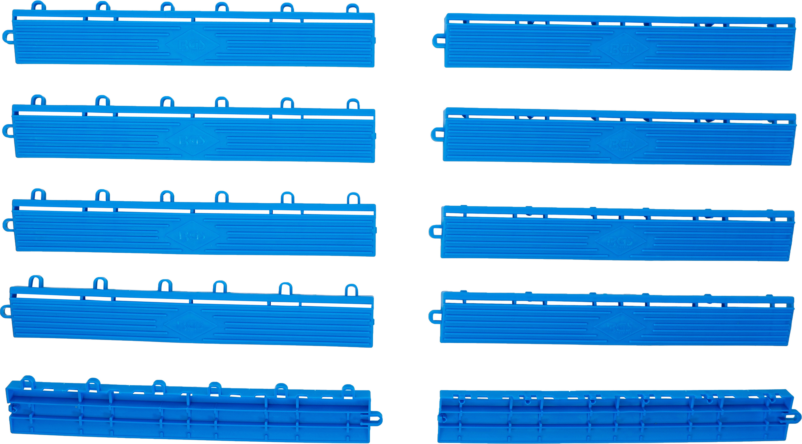 BGS Kunststoff-Fliesen-Randelement-Satz | Klick-System | 400 x 55 x 15 mm | 10-tlg.