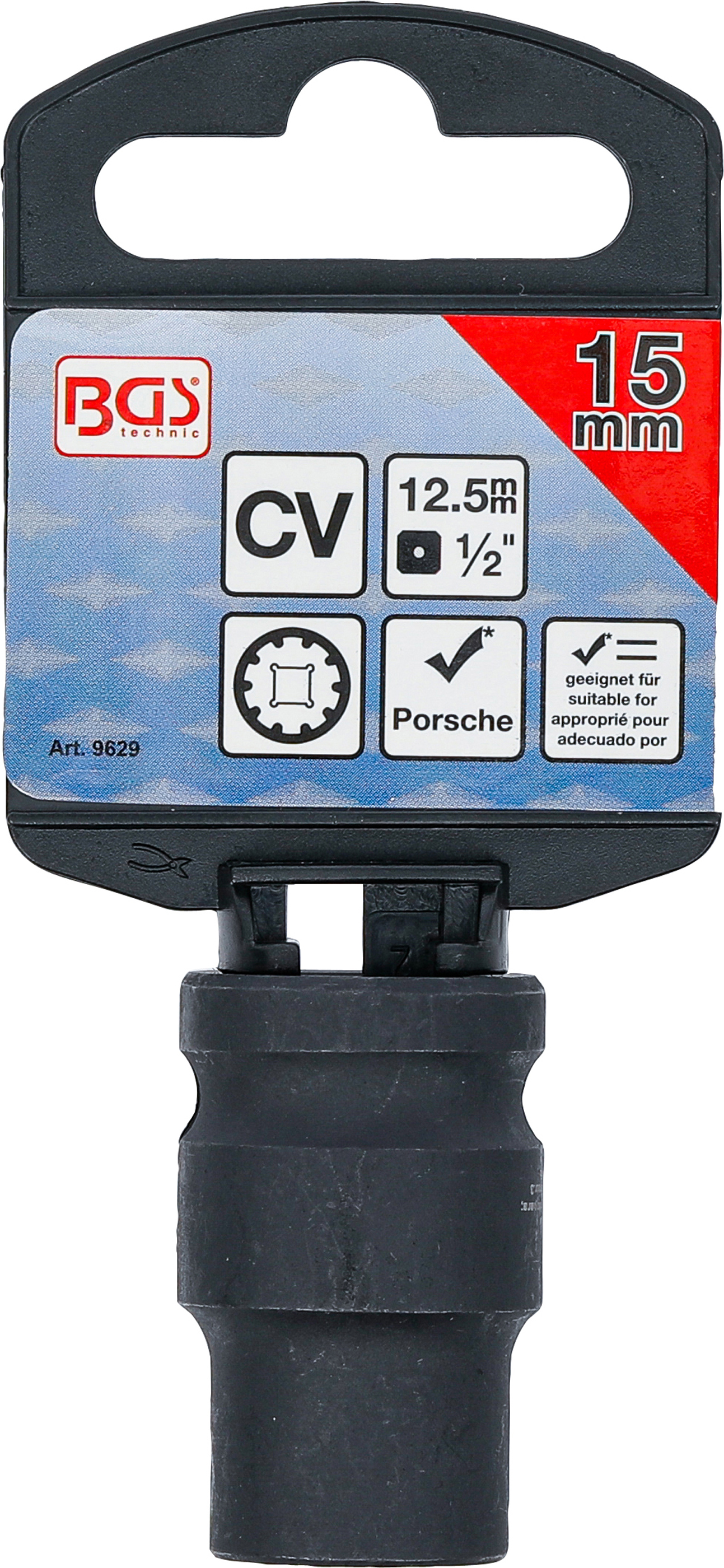 BGS Bremssattel-Einsatz | 10-kant | für VAG und Porsche | SW 15 mm