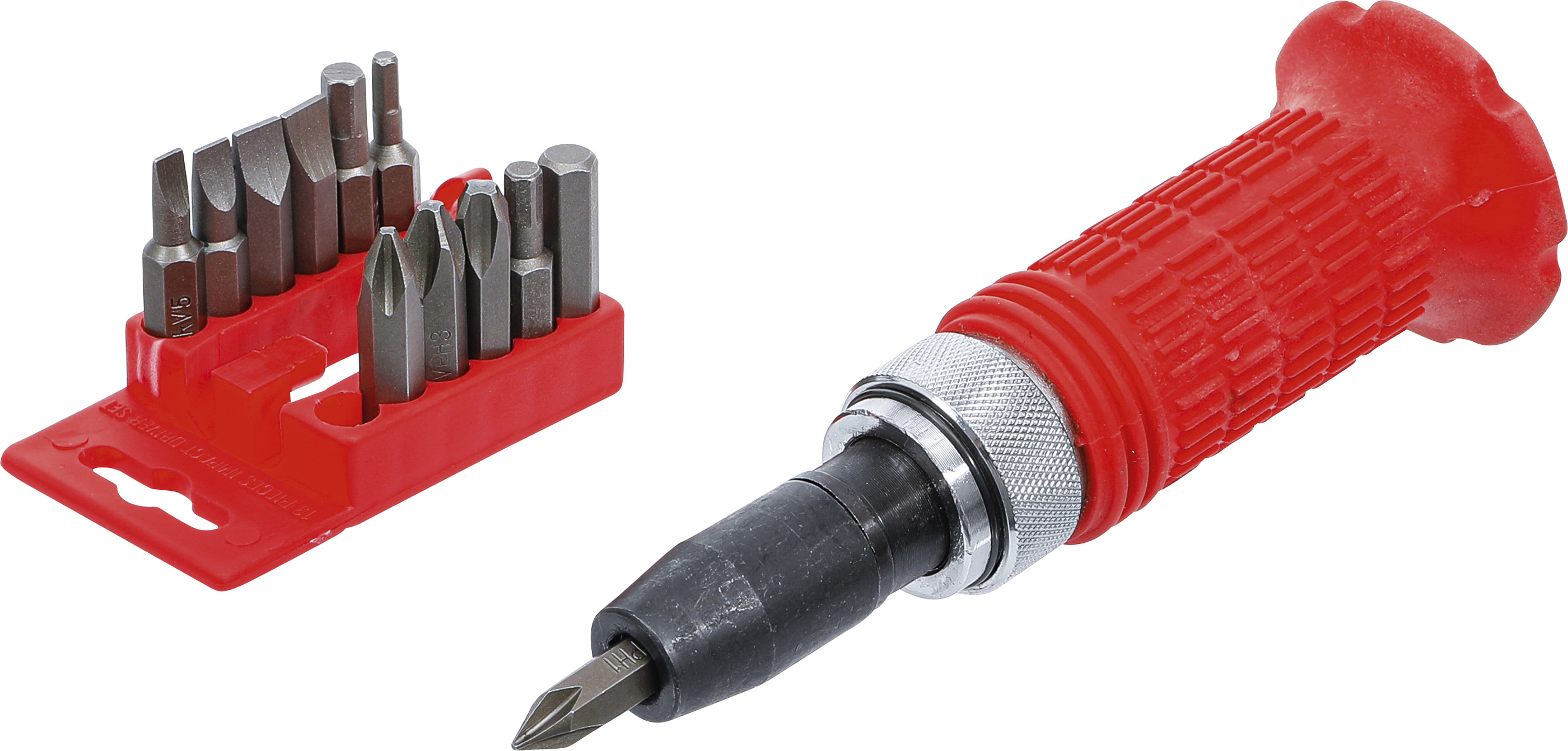 BGS Hand-Schlagschrauber-Satz inkl. Bits | Abtrieb Innensechskant 12,5 mm (1/2")