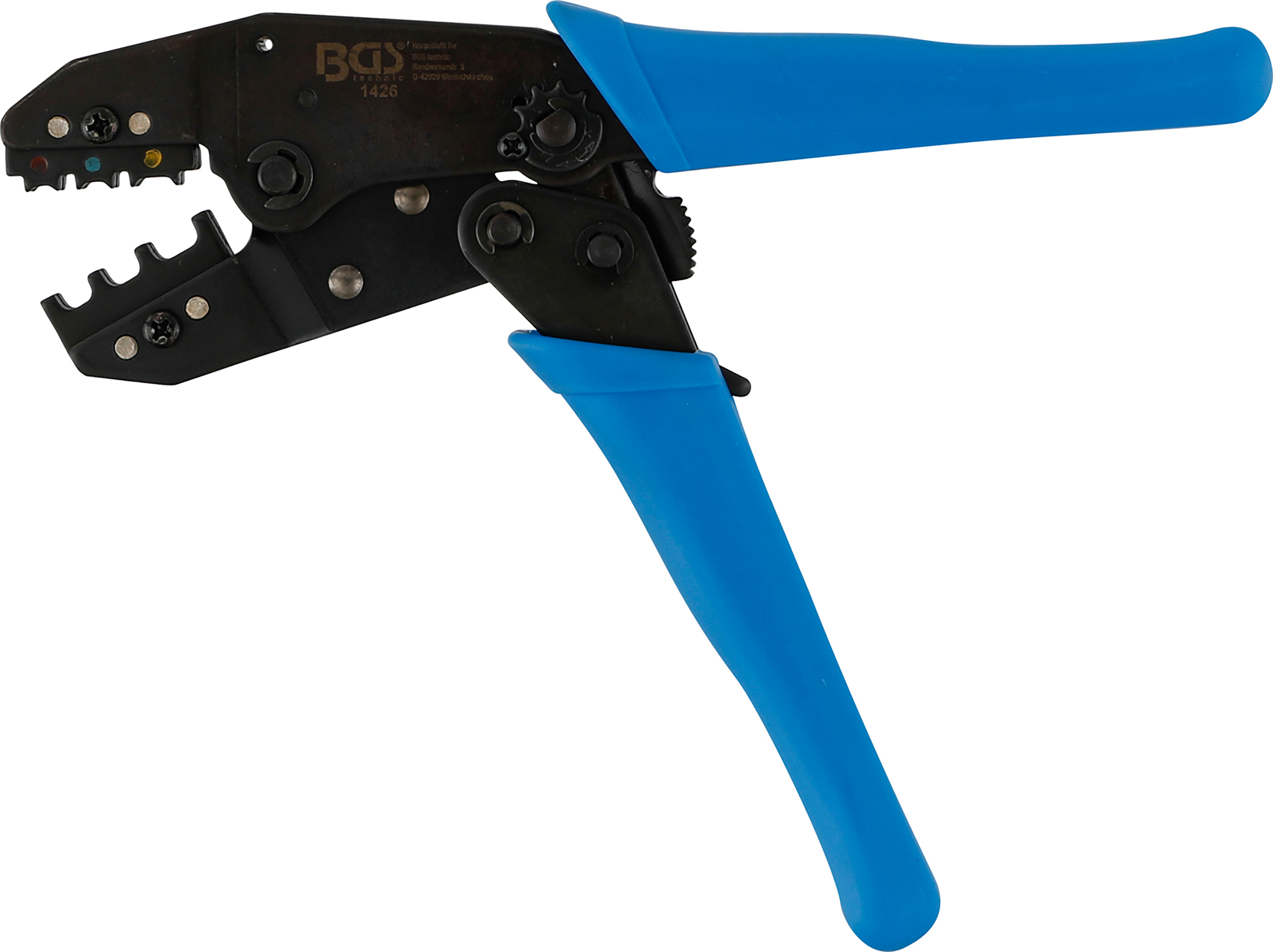 BGS Kabelschuhzange mit Ratschenfunktion | für isolierte Kabelverbinder 0,5 - 6 mm²