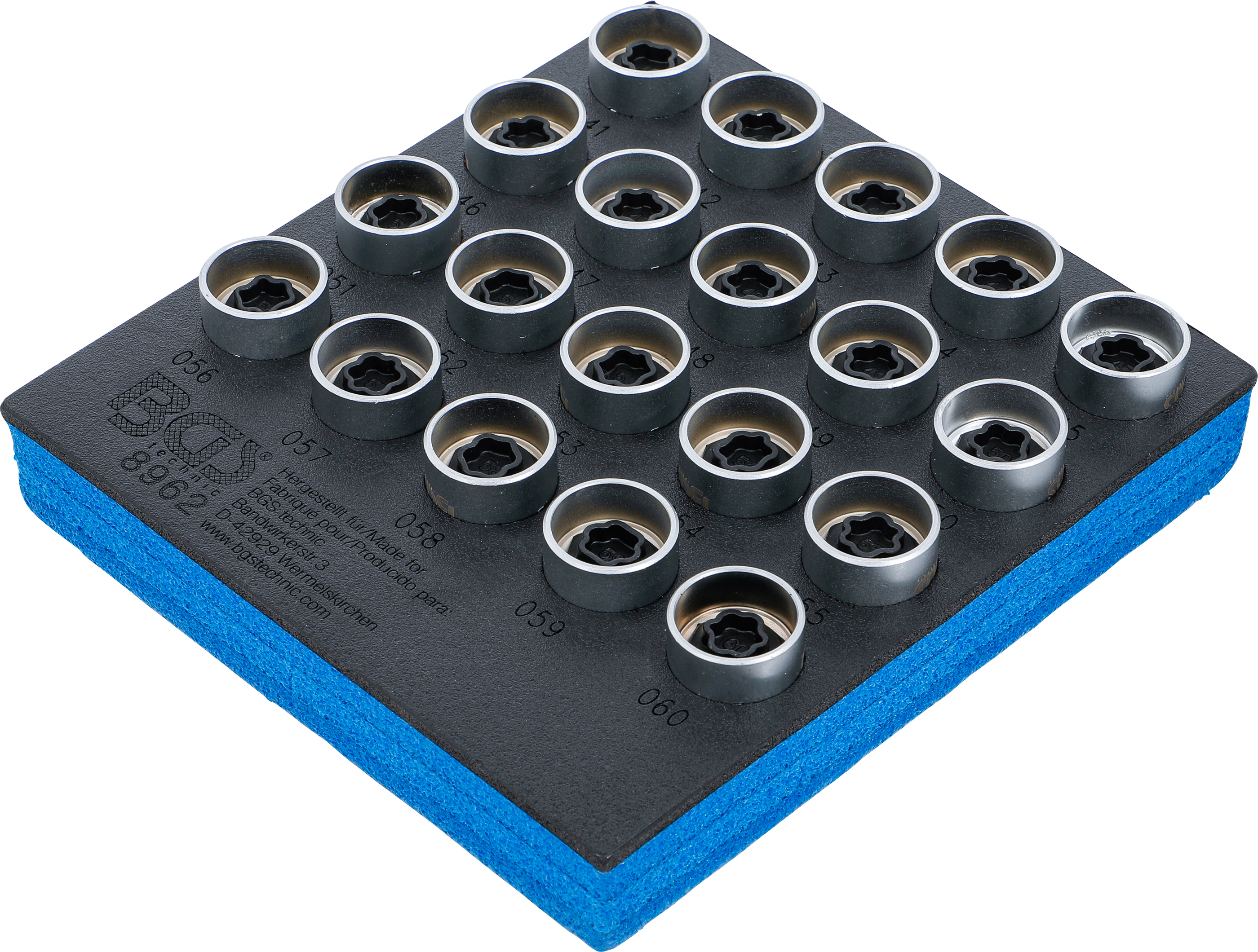 BGS Werkstattwageneinlage 1/6: Felgenschloss-Werkzeug-Satz für BMW | 20-tlg.