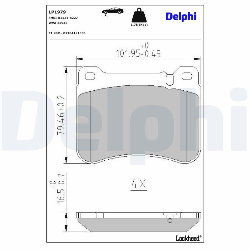 Bremsbelagsatz, Scheibenbremse
