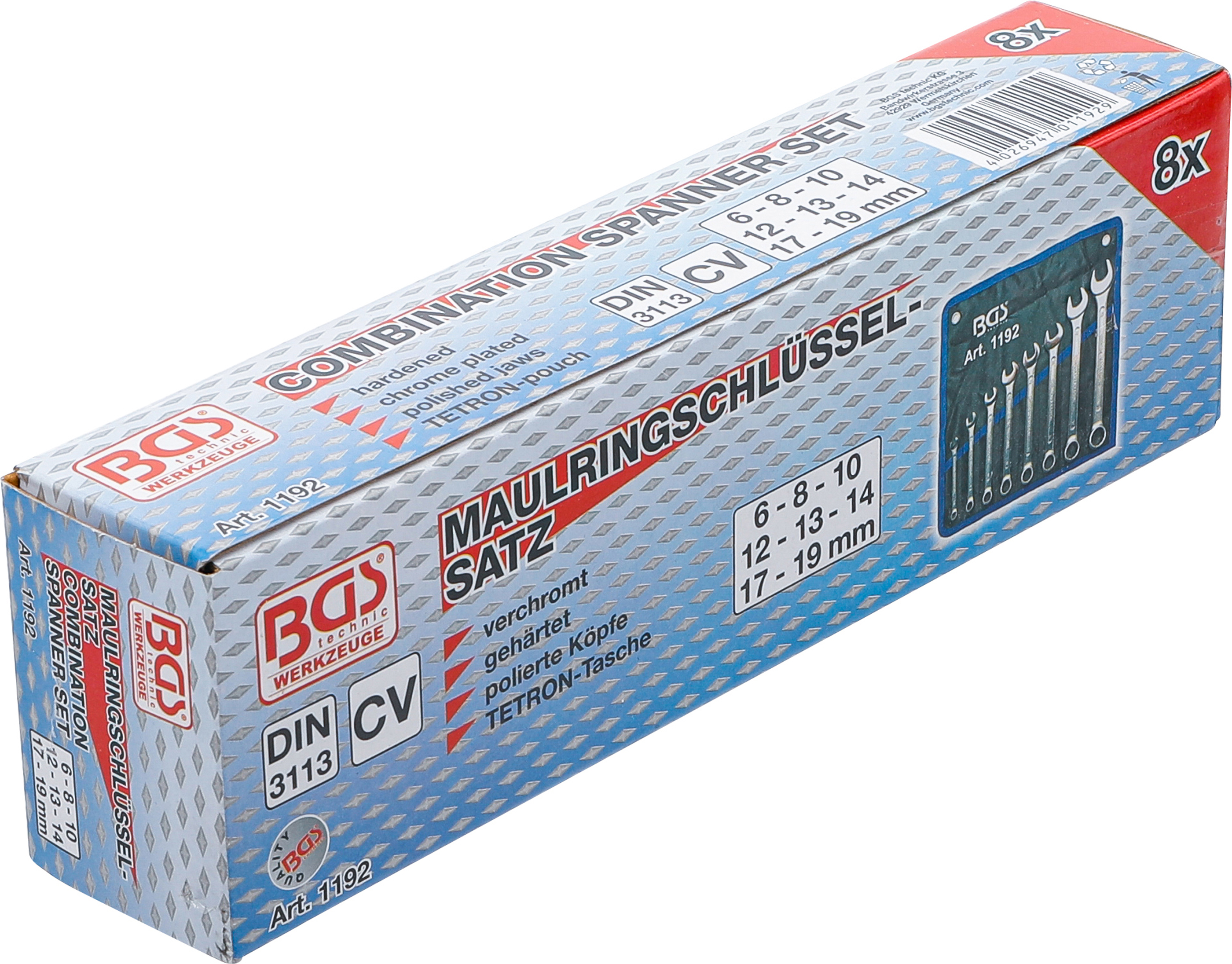 BGS Maul-Ringschlüssel-Satz | SW 6 - 19 mm | 8-tlg.