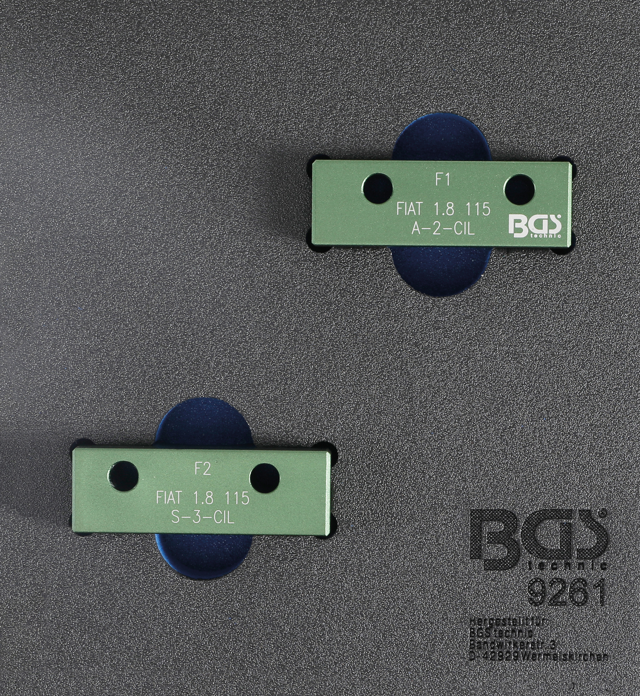 BGS Werkstattwageneinlage 1/6: Nockenwellen-Arretierwerkzeug-Satz | für Fiat, Lancia 1.8l 115 PS