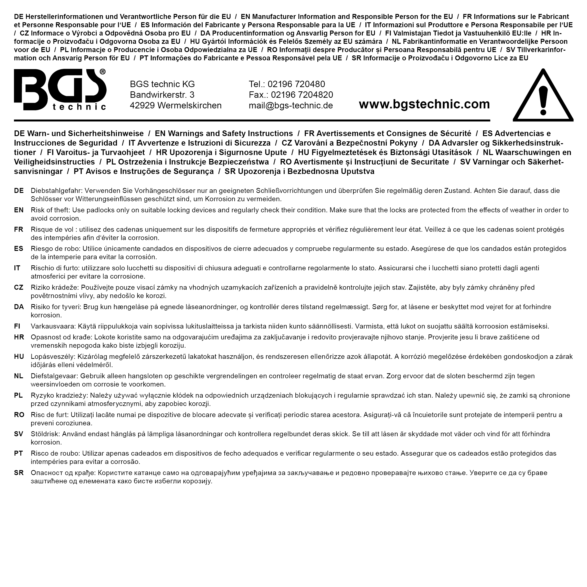 BGS Zahlen-Gepäckschloss-Satz | 2-tlg.