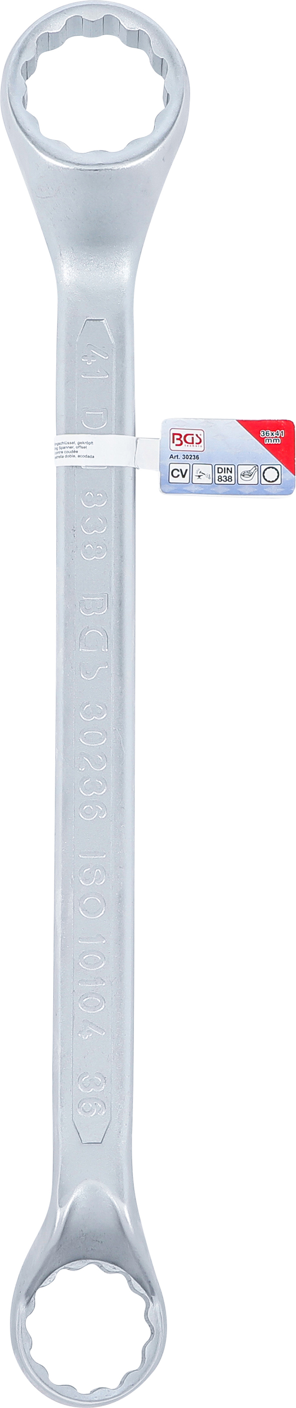 BGS Doppel-Ringschlüssel | tief gekröpft | SW 36 x 41 mm