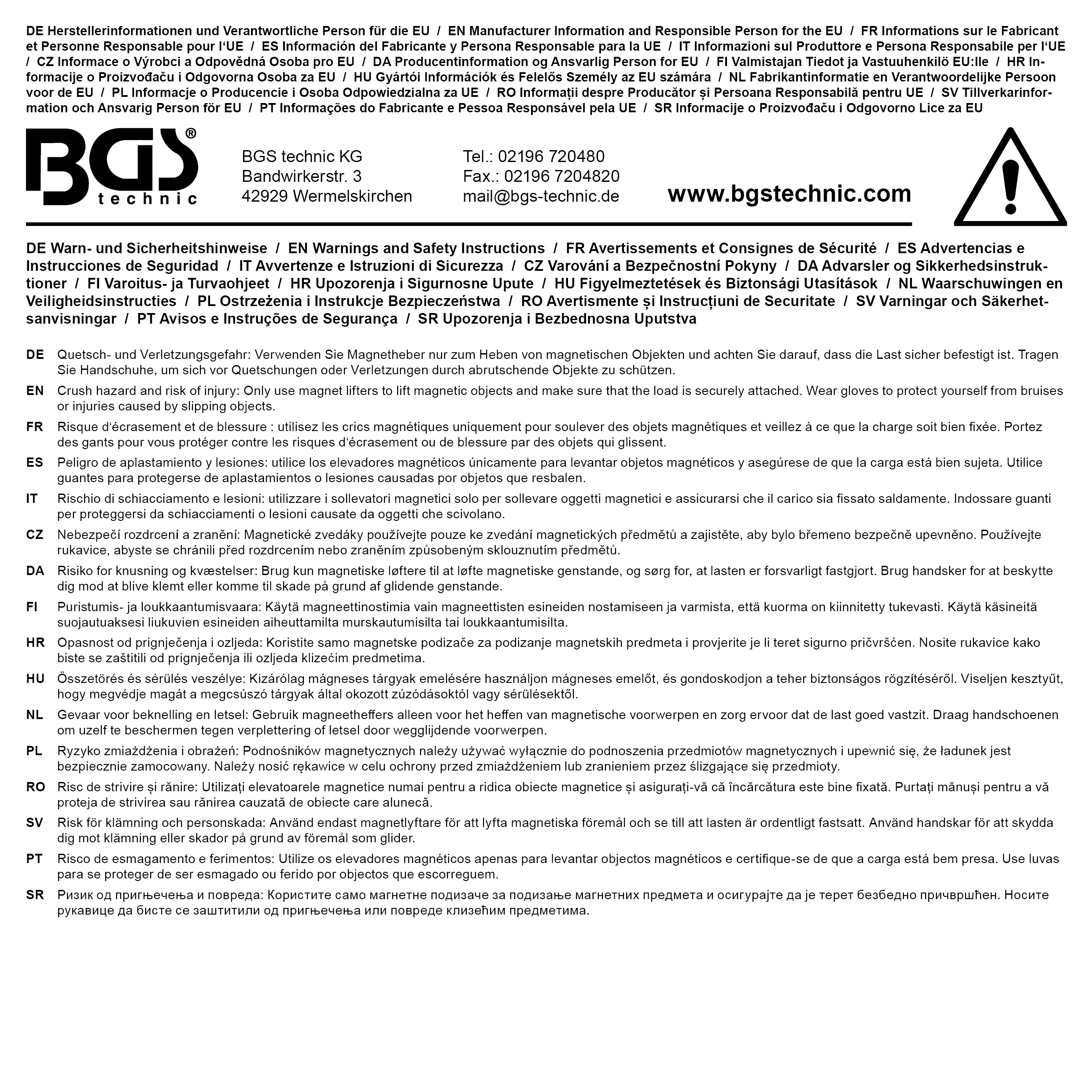 BGS Magnetheber | flexibel | 560 mm | Zugkraft 1,5 kg