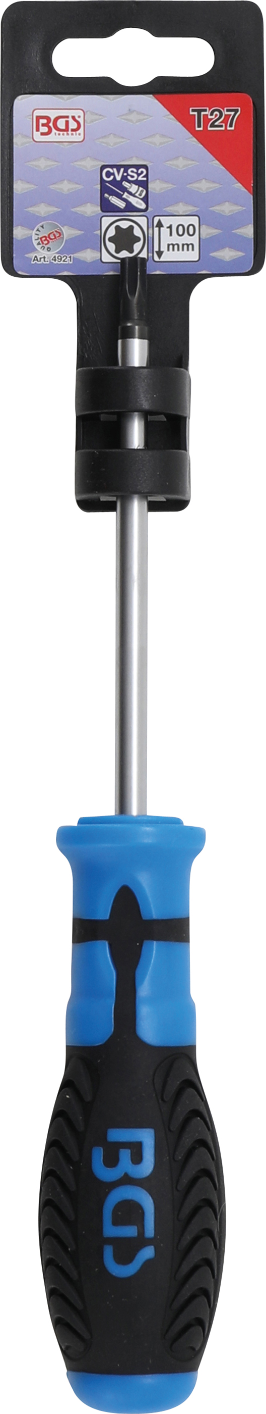 BGS Schraubendreher | T-Profil (für Torx) T27 | Klingenlänge 100 mm