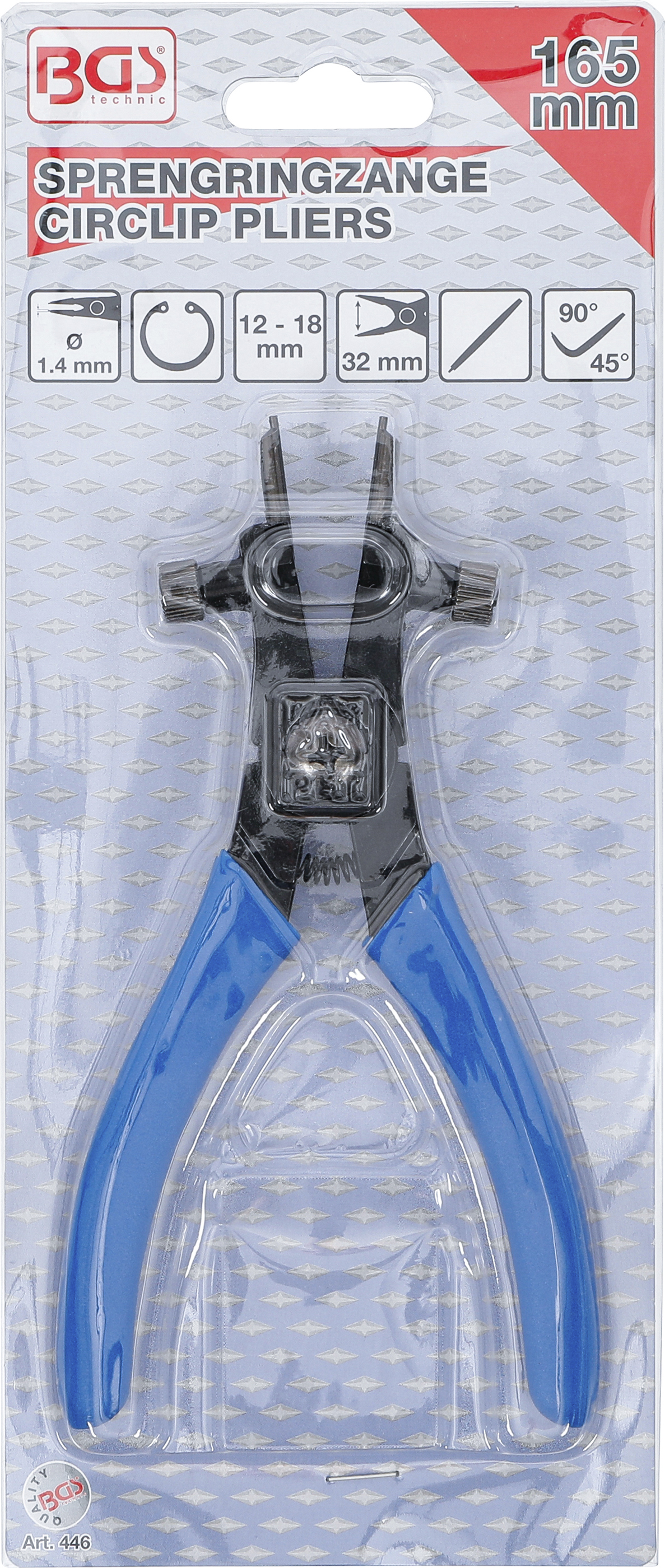 BGS Sprengringzange | für Innensicherungen | 165 mm