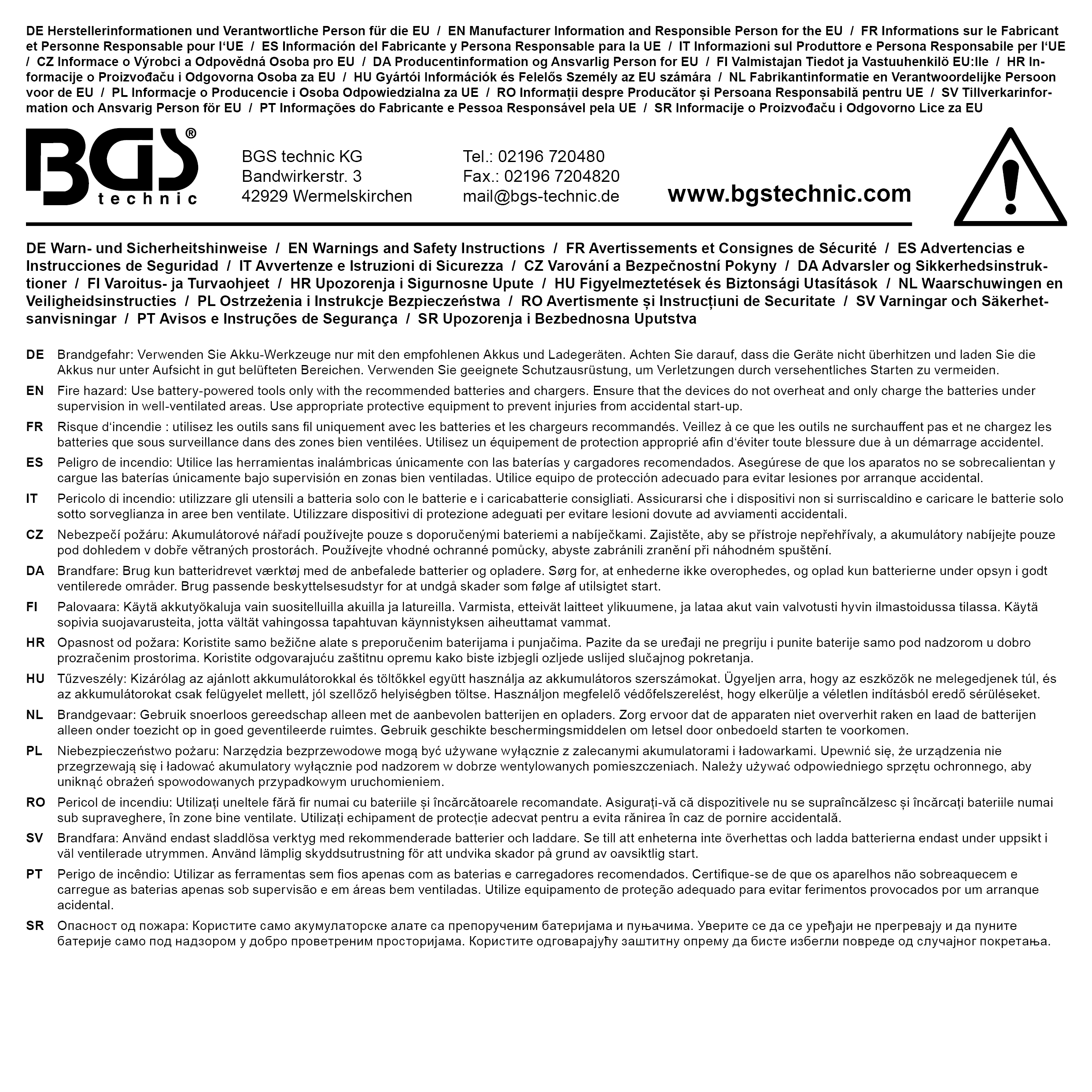 BGS Akku-Winkelschleifer-Satz | bürstenlos | 18 V | mit Akku und Schnell-Ladegerät