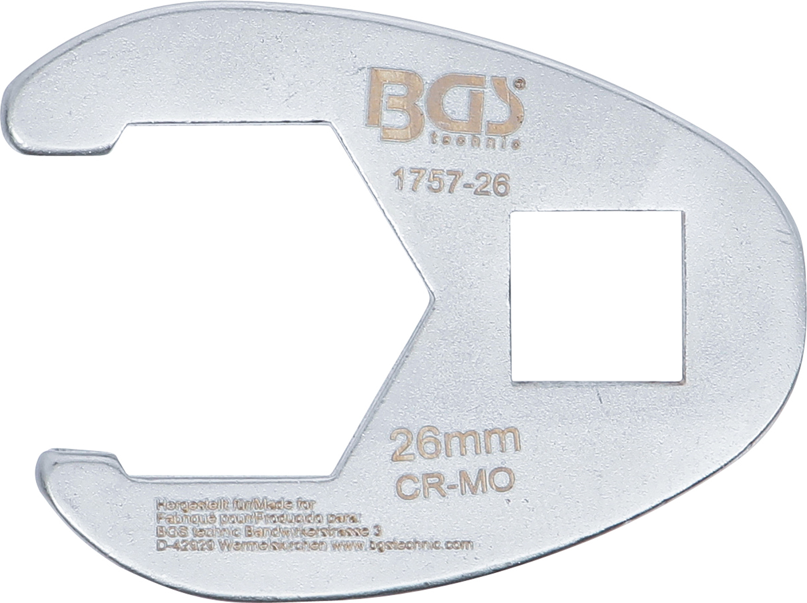 BGS Hahnenfußschlüssel | Antrieb Innenvierkant 12,5 mm (1/2") | SW 26 mm