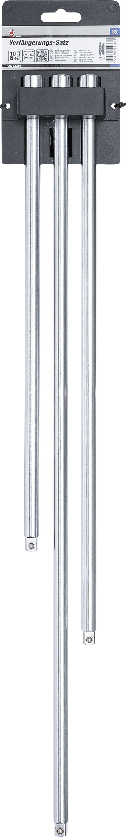 BGS Verlängerungs-Satz | 10 mm (3/8") | 375 / 450 / 600 mm | 3-tlg.