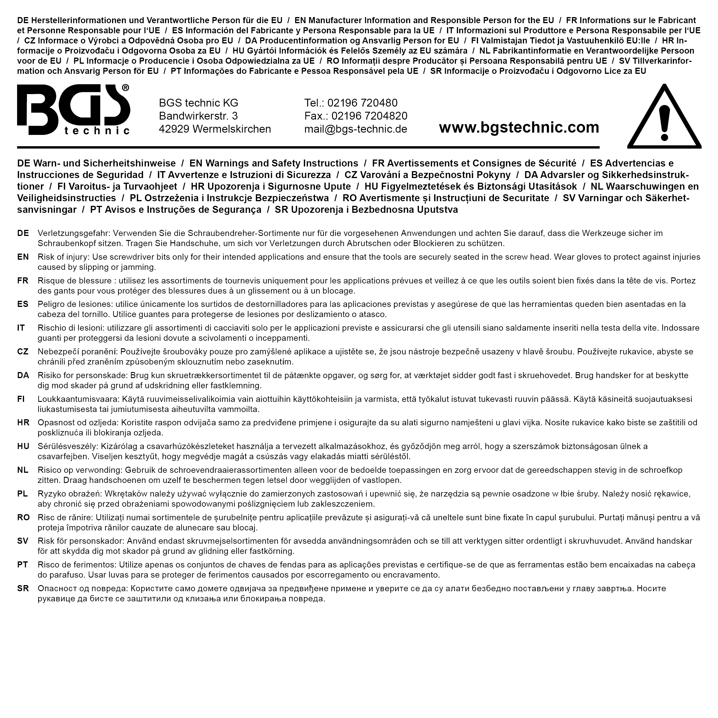 BGS Leerkoffer für Art. 7895