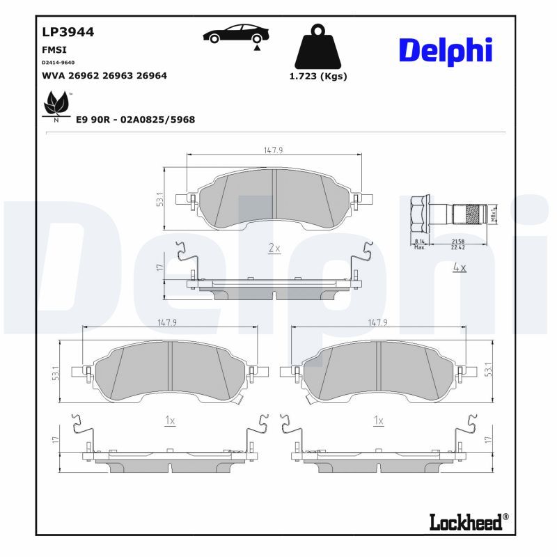 Bremsbelagsatz, Scheibenbremse