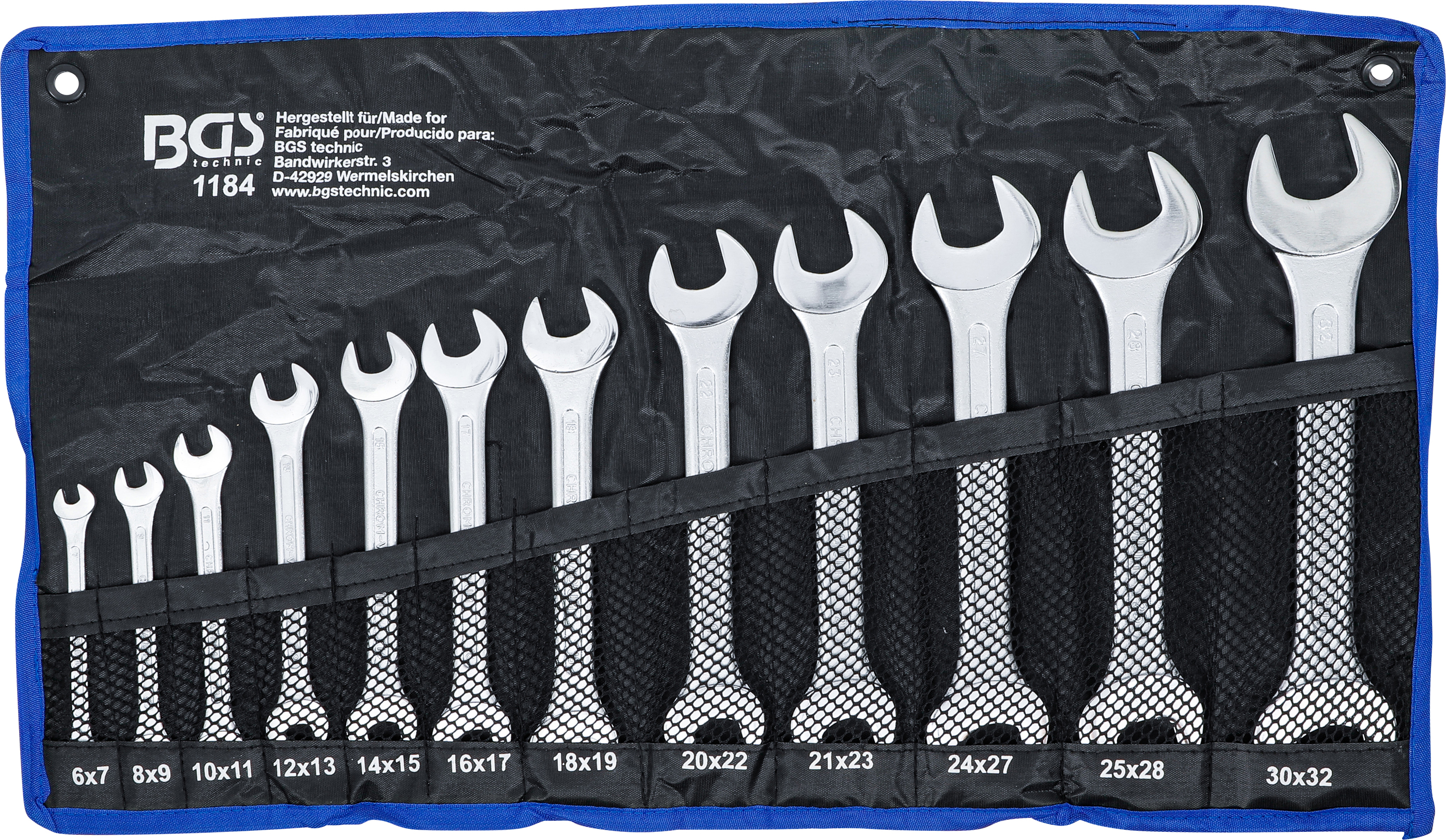 BGS Doppel-Maulschlüssel-Satz | SW 6 x 7 - 30 x 32 mm | 12-tlg.