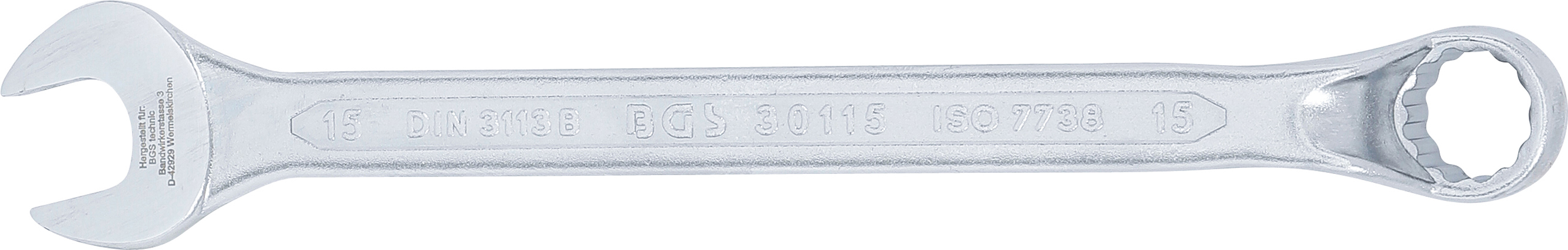 BGS Maul-Ringschlüssel, gekröpft | SW 15 mm