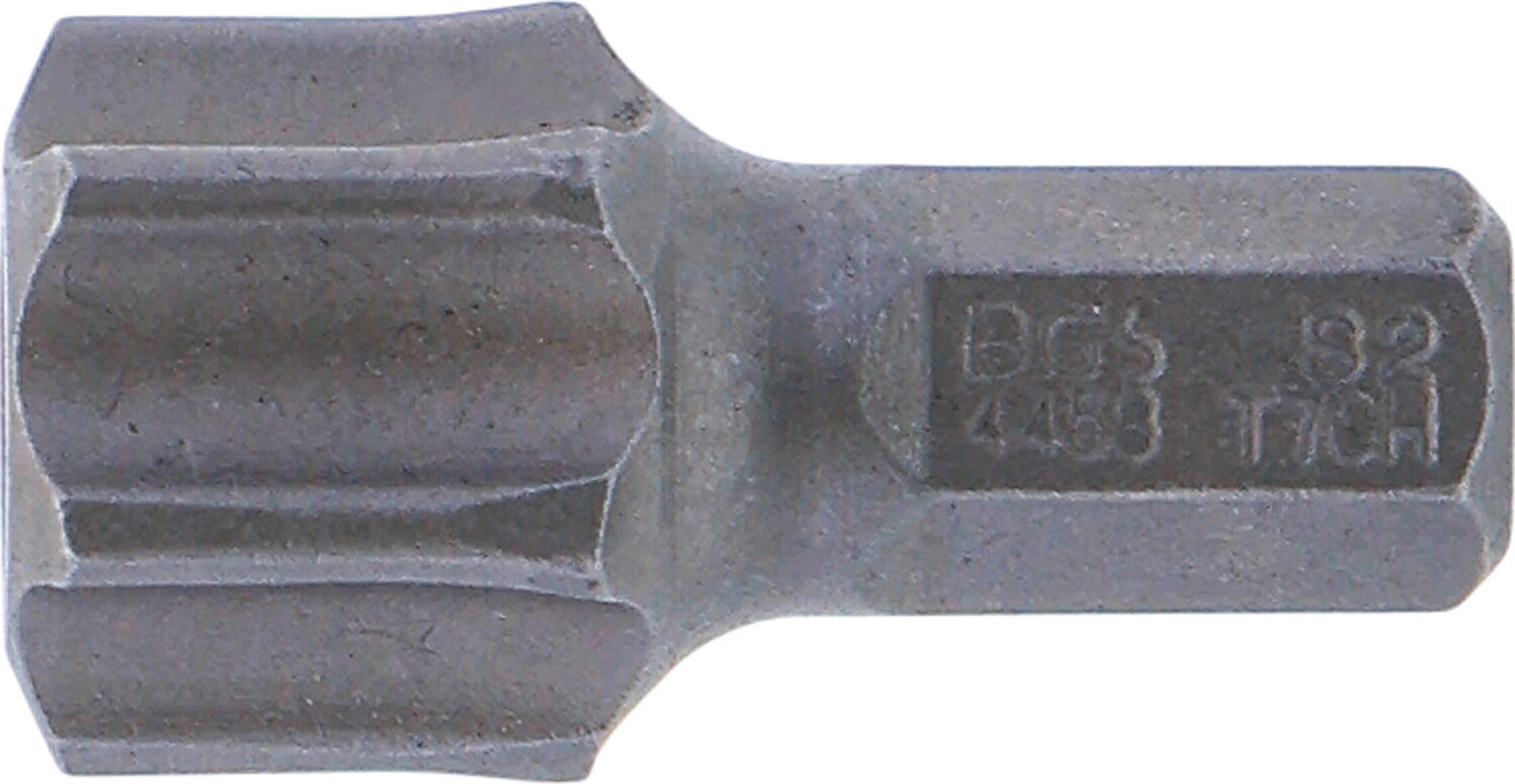BGS Bit | Länge 30 mm | Antrieb Außensechskant 8 mm (5/16") | T-Profil (für Torx) mit Bohrung T70