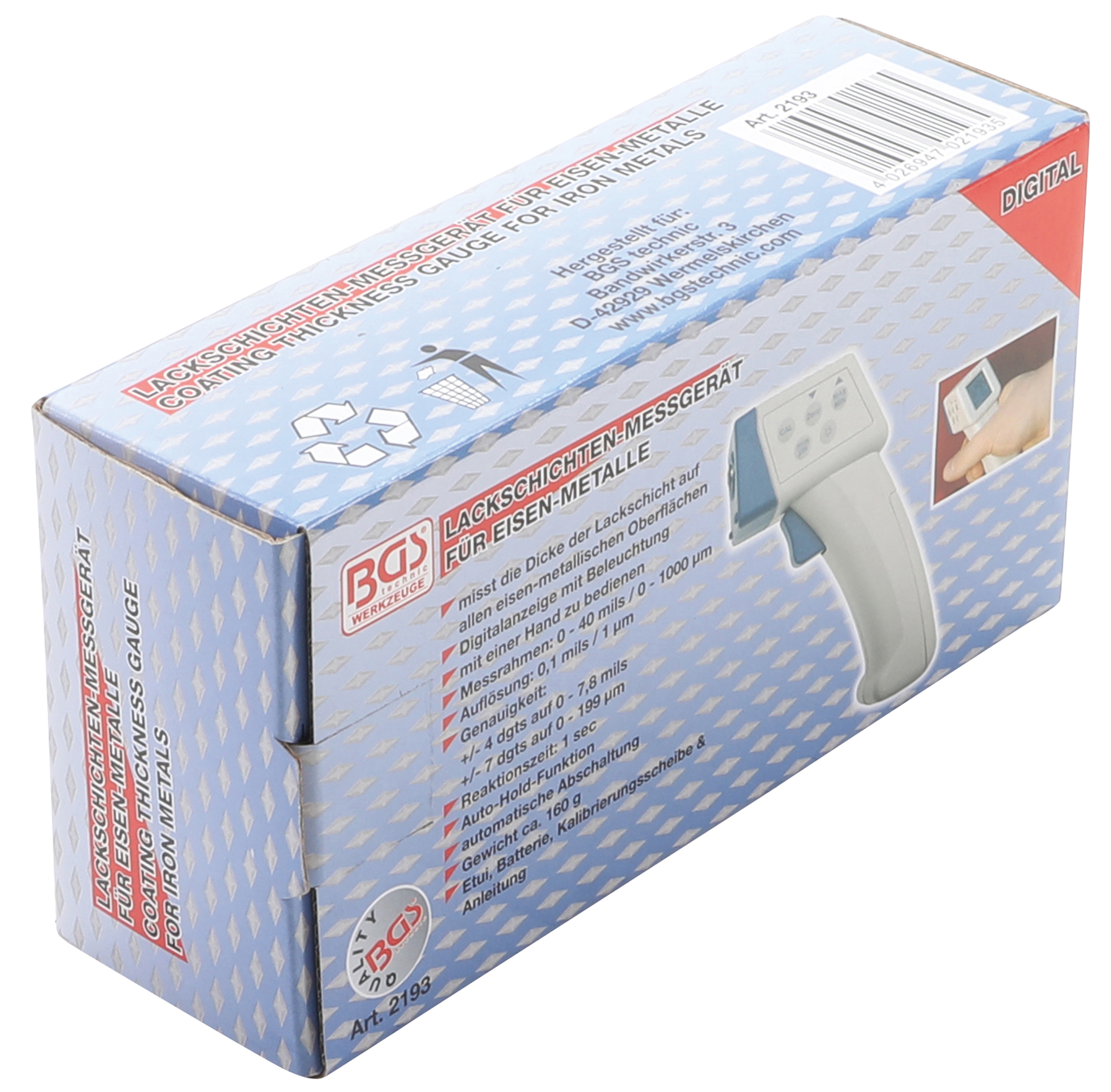 BGS Lackschichten-Messgerät | für Eisen-Metalle