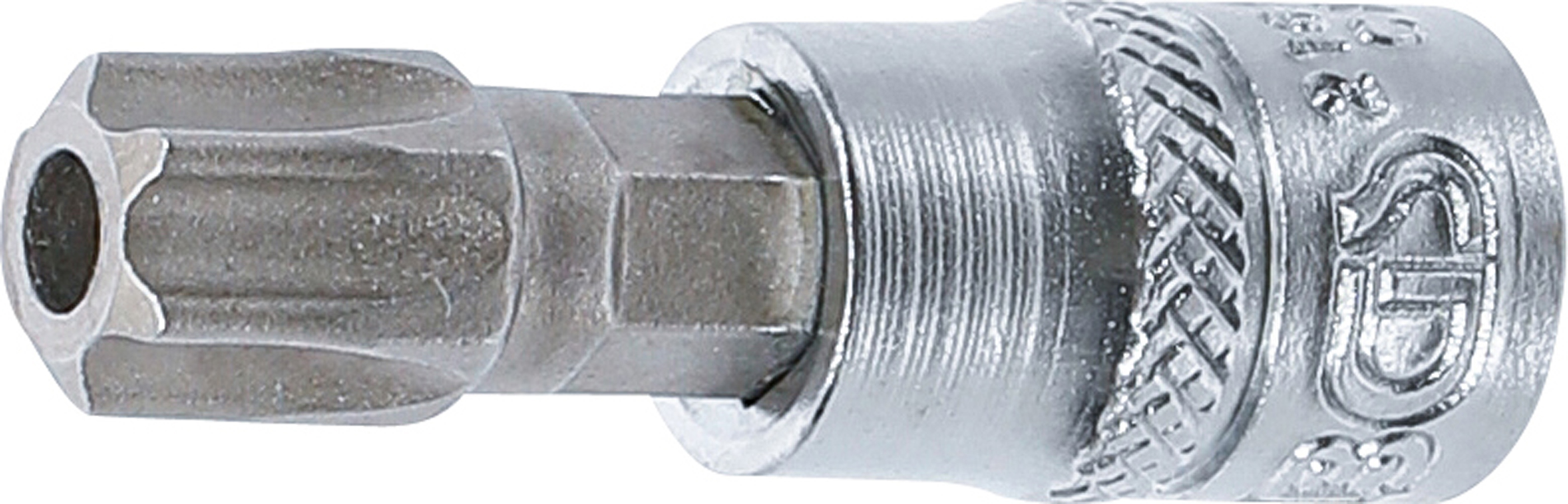 BGS Bit-Einsatz | Antrieb Innenvierkant 6,3 mm (1/4") | T-Profil (für Torx) mit Bohrung T50