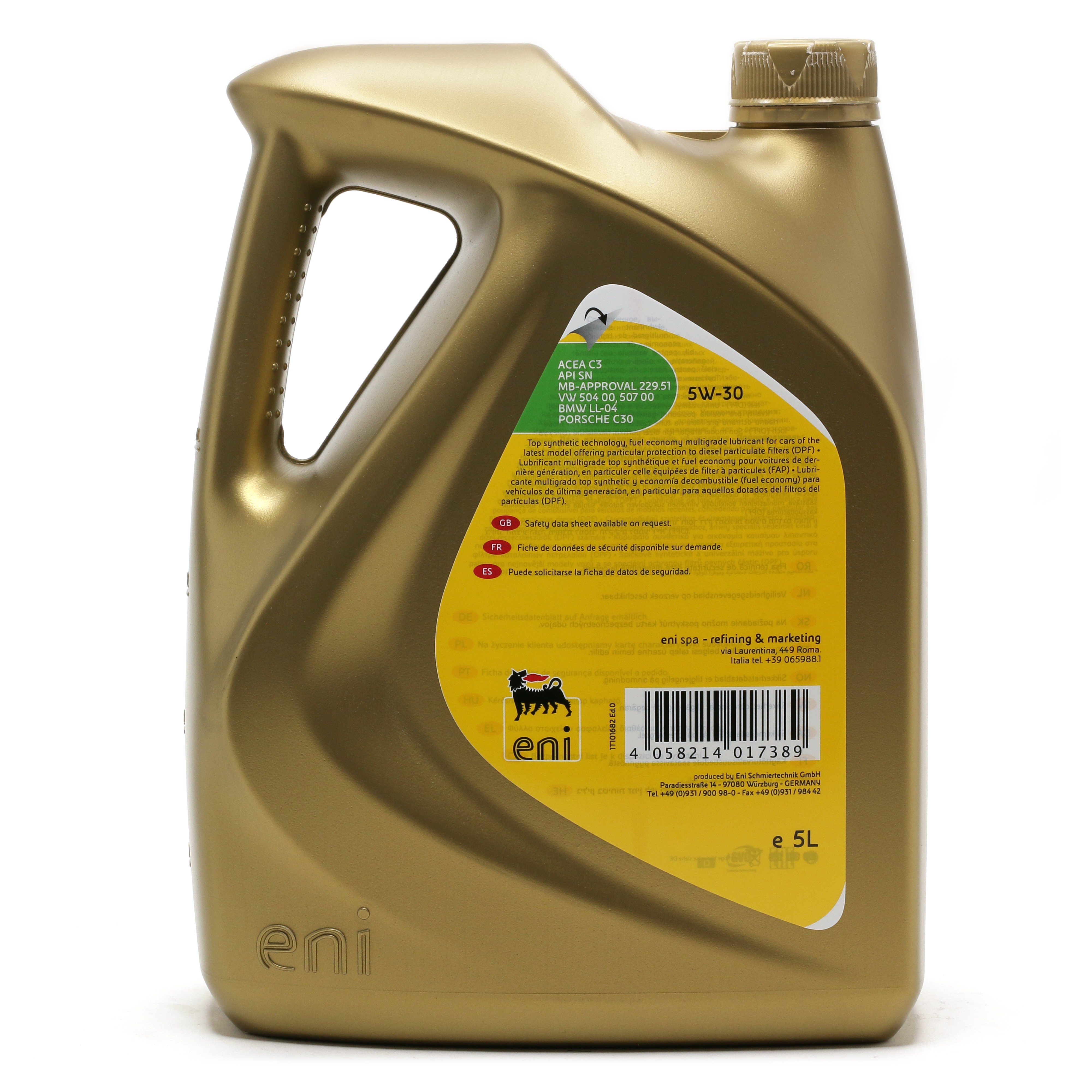 5W-30 Eni i-Sint Motoröl 5 Liter