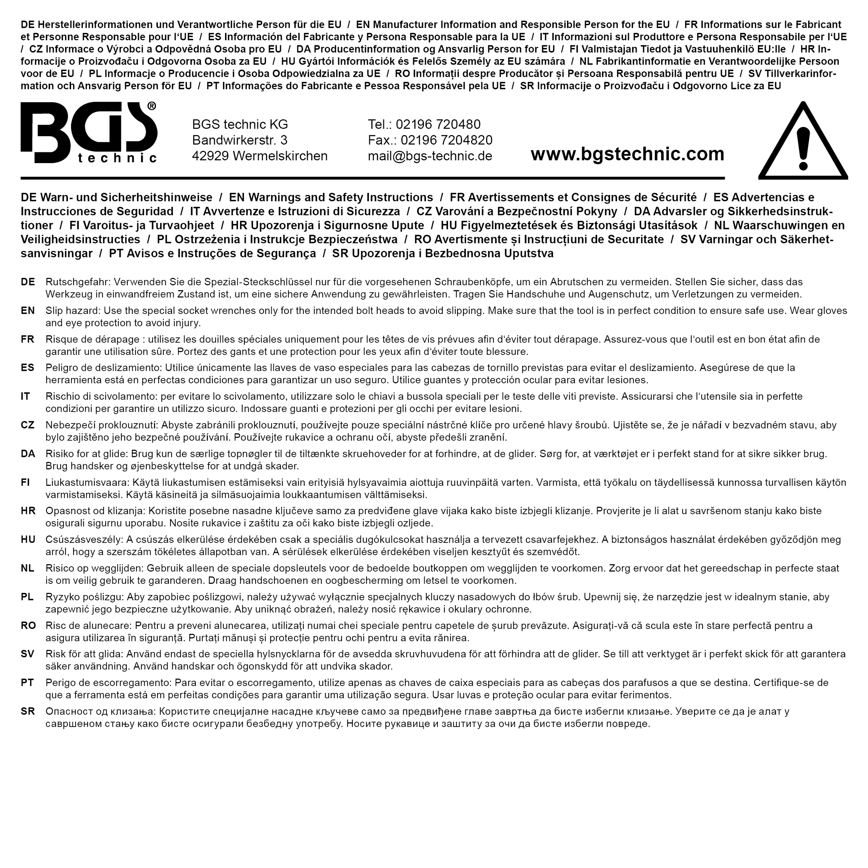 BGS Flexibler Sechskant-Schraubendreher | SW 8 mm
