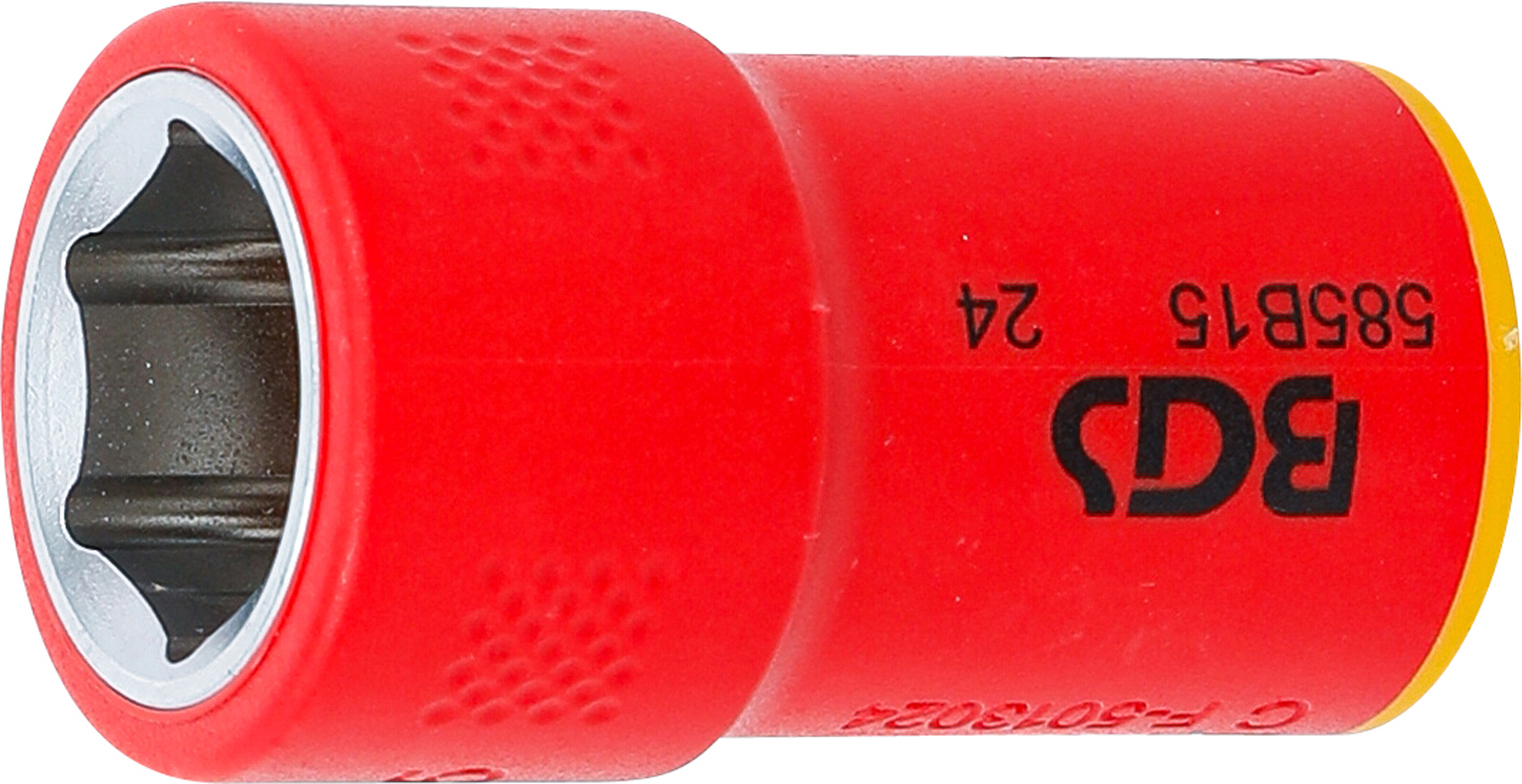 BGS VDE-Steckschlüssel-Einsatz Sechskant | Antrieb Innenvierkant 10 mm (3/8") | SW 15 mm