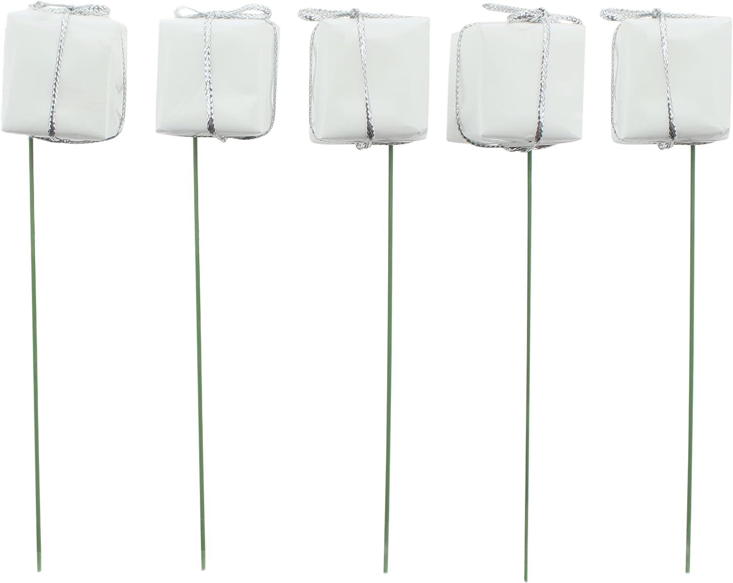 MIJOMA 60 Stück Set Mini-Geschenke Dekostecker Blumenstecker Bastelstecker Pick Drahtstecker, für DIY Basteln Blumengesteck Adventskranz Weihnachten (