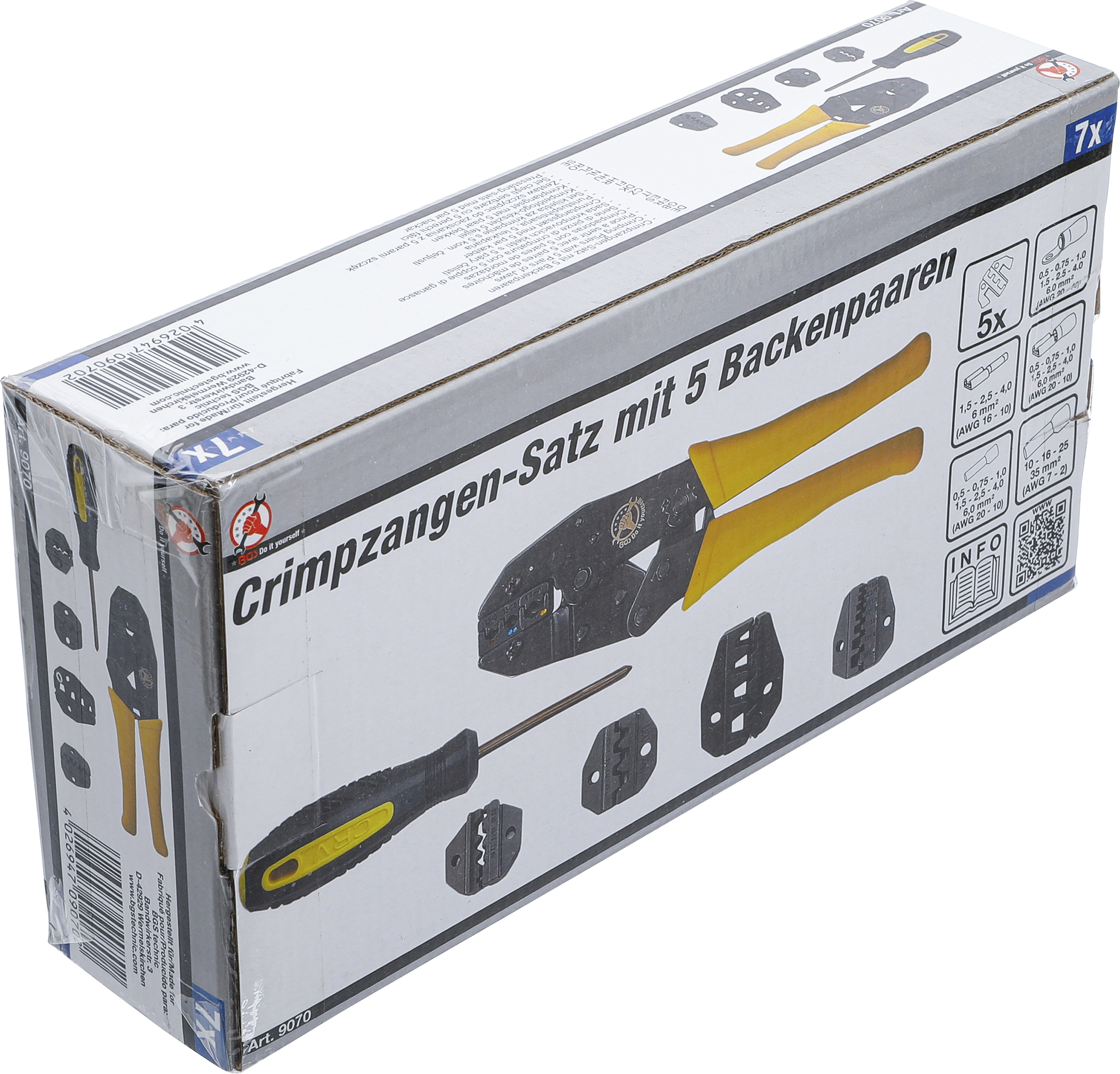 BGS Crimpzangen-Satz | mit 5 Paar Backen