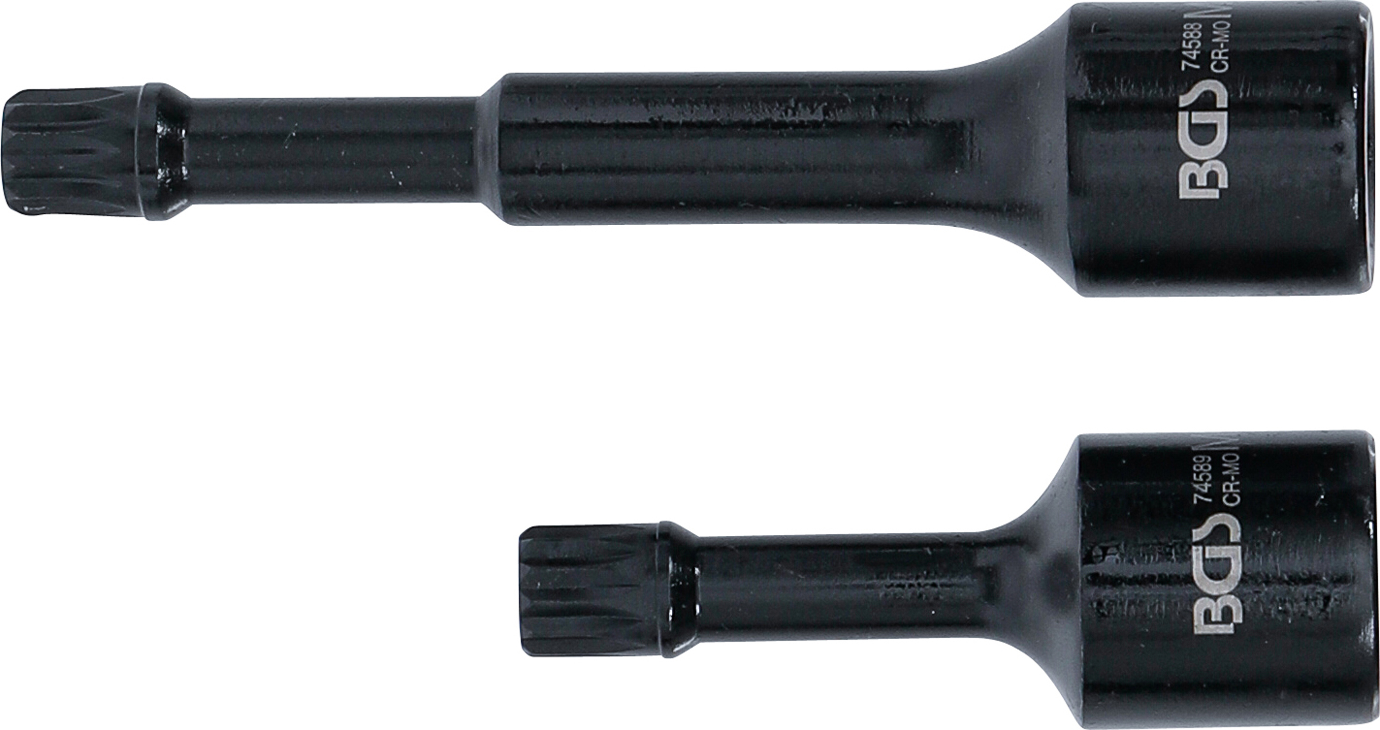 BGS Kraft-Spezial-Bit-Einsatz-Satz | Antrieb Innenvierkant 12,5 mm (1/2") | Innenvielzahn (für XZN) M12 | für VAG | 2-tlg.