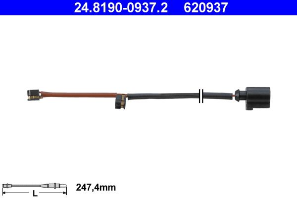 Warnkontakt, Bremsbelagverschleiß “ATE Scheibenbremse , 247,4 mm”