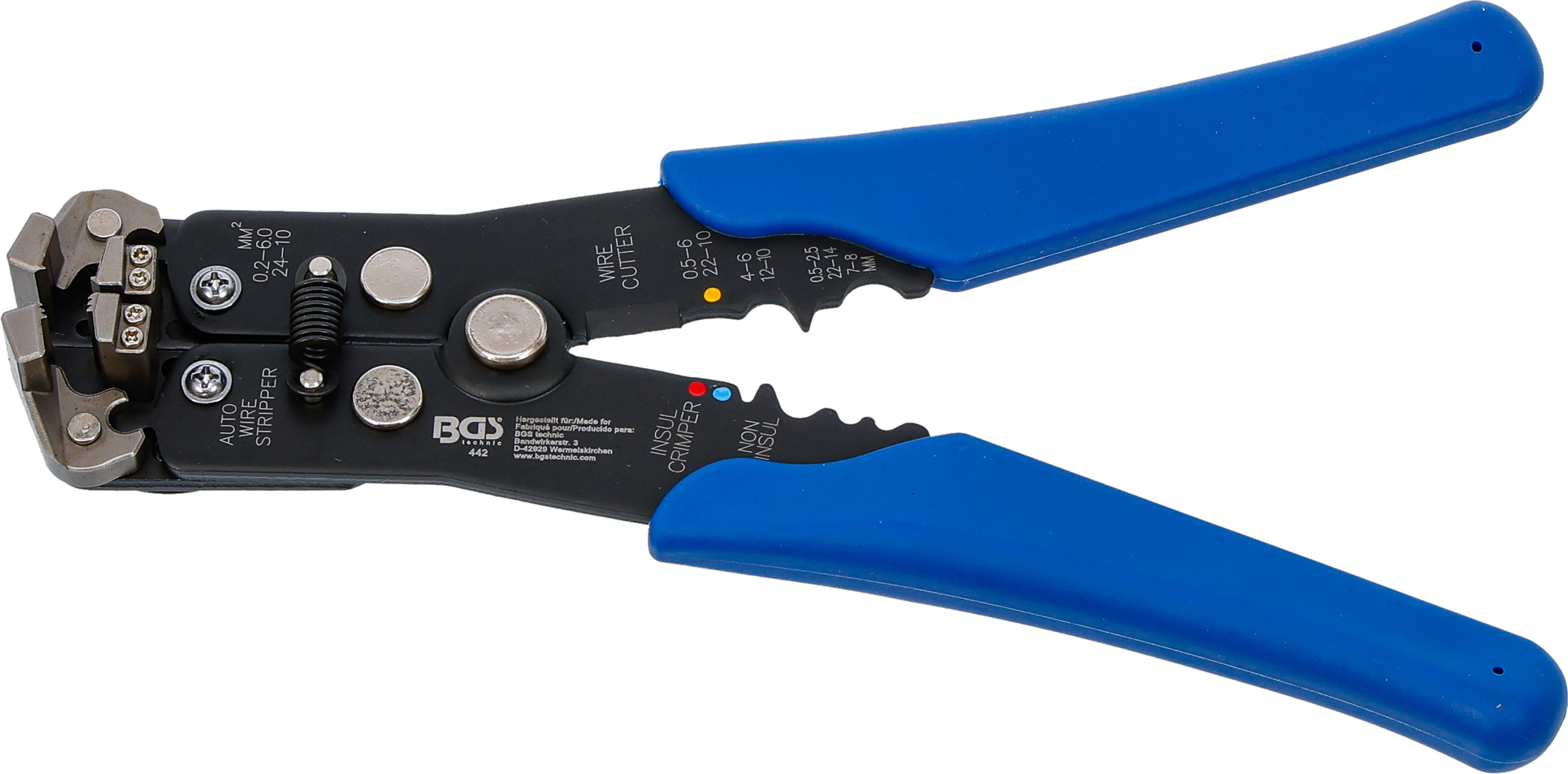 BGS Automatische Abisolierzange | für Draht-Ø 0,13 - 6 mm² | 210 mm
