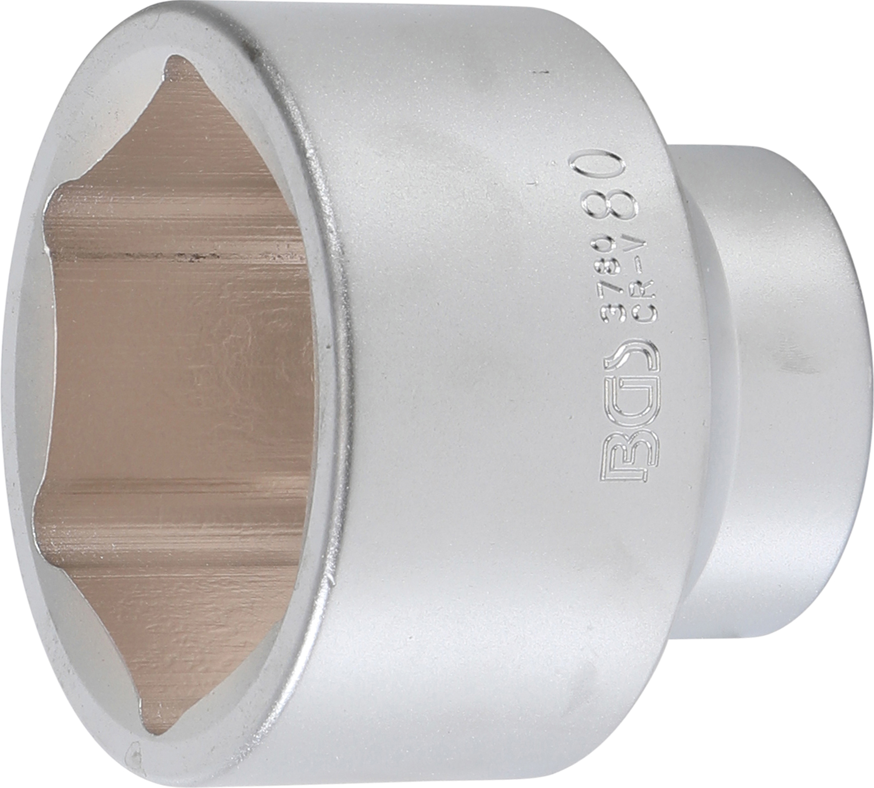 BGS Steckschlüssel-Einsatz Sechskant | Antrieb Innenvierkant 25 mm (1") | SW 80 mm