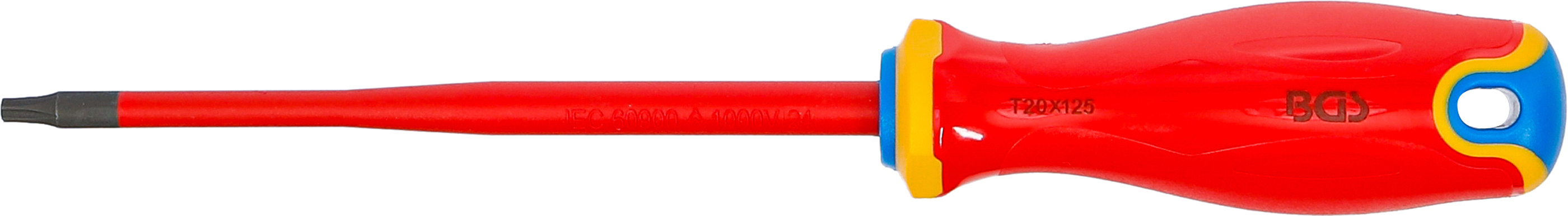 BGS VDE-Schraubendreher | extra dünne Spitze | T-Profil (für Torx) T20