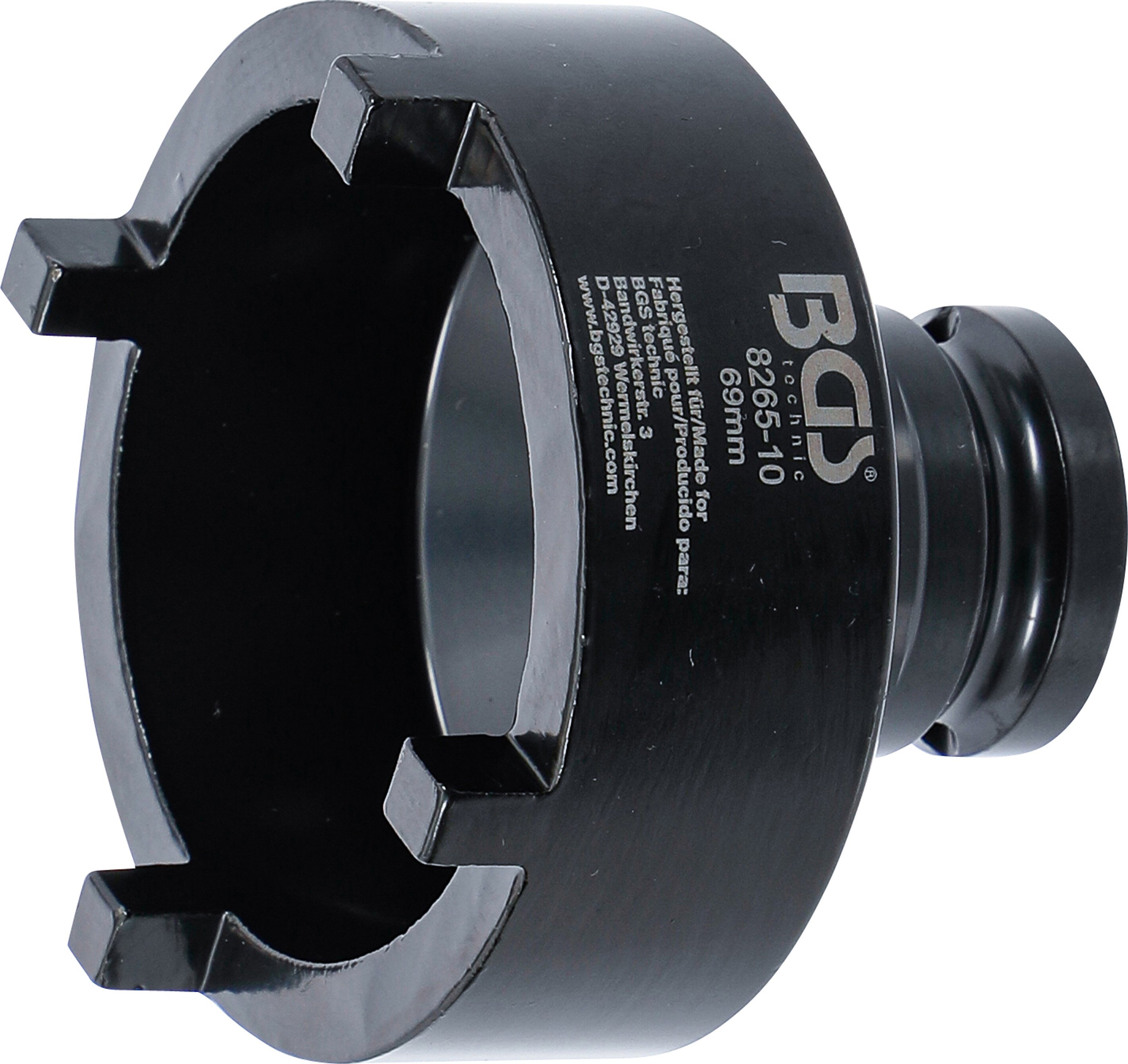 BGS Nutmutternschlüssel | Zapfen außen liegend | 69 mm | KM8
