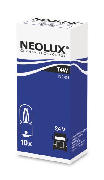 Neolux NLX249 Kugellampe T4W LKW 24V 4W BA9s 10er Pack