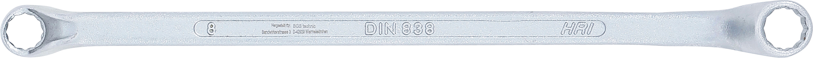 BGS Doppel-Ringschlüssel, gekröpft | SW 8 x 9 mm