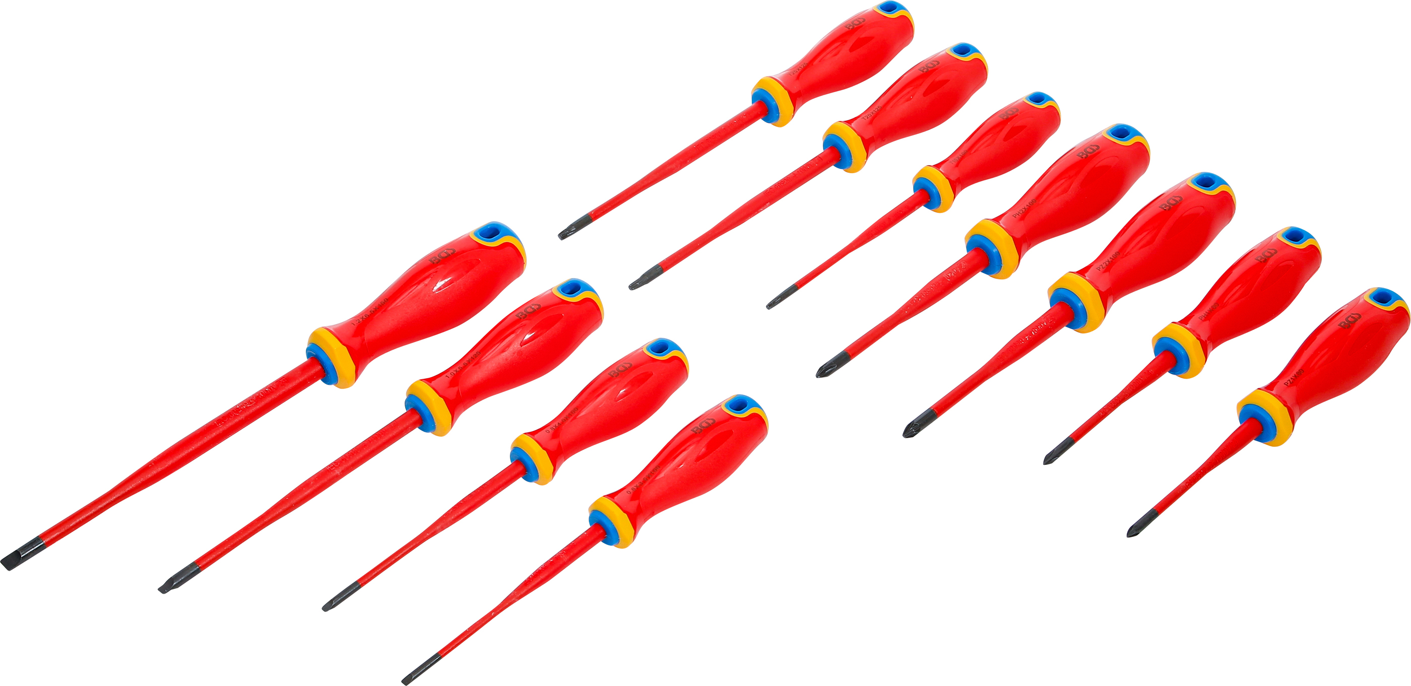 BGS VDE-Schraubendreher-Satz | extra dünne Spitze | 11-tlg.