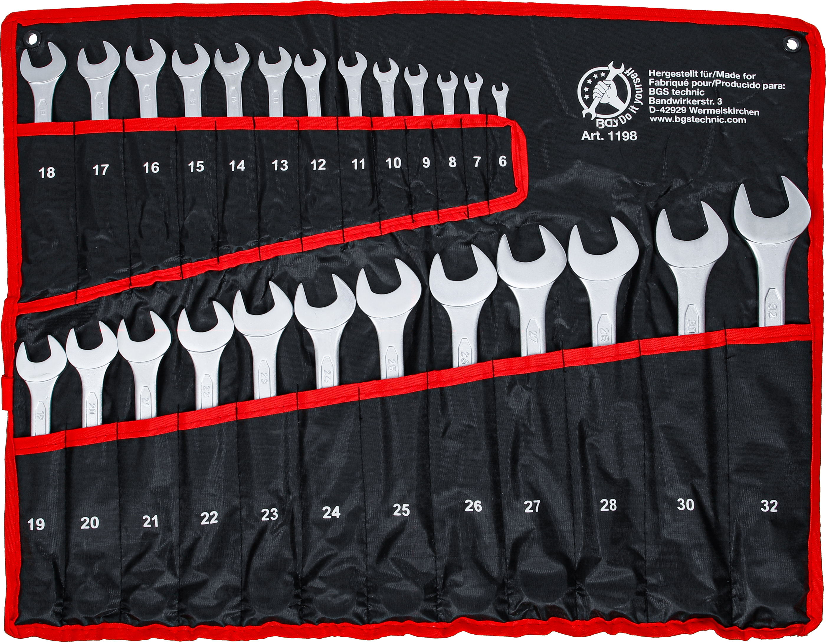 BGS Maul-Ringschlüssel-Satz | SW 6 - 32 mm | 25-tlg.