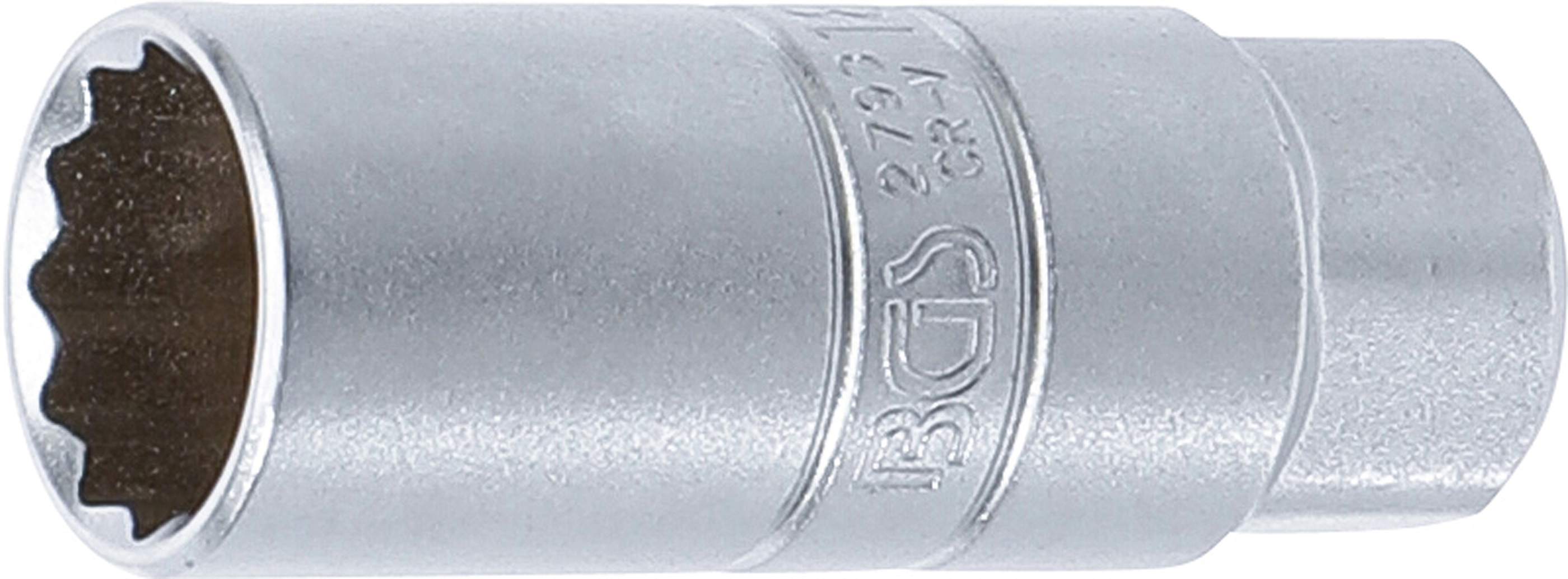 BGS Zündkerzen-Einsatz Zwölfkant | Antrieb Innenvierkant 10 mm (3/8") | SW 18 mm