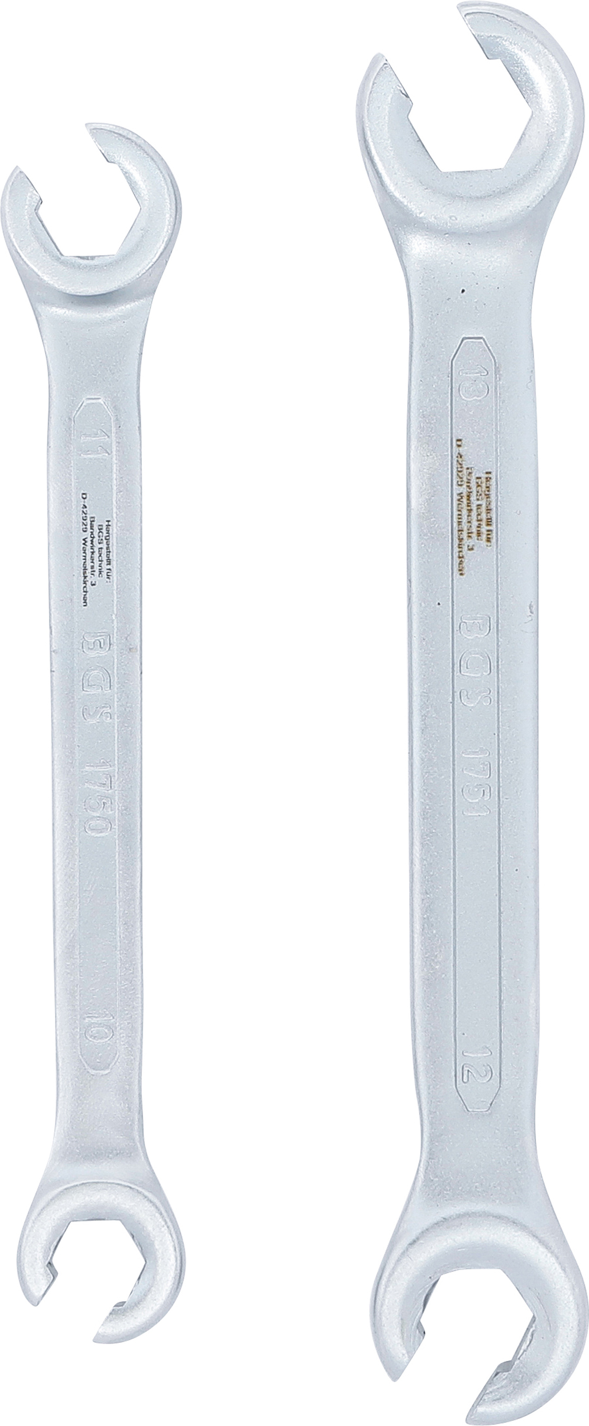 BGS Offener Doppel-Ringschlüssel-Satz | SW 10 x 11 / 12 x 13 mm | 2-tlg.