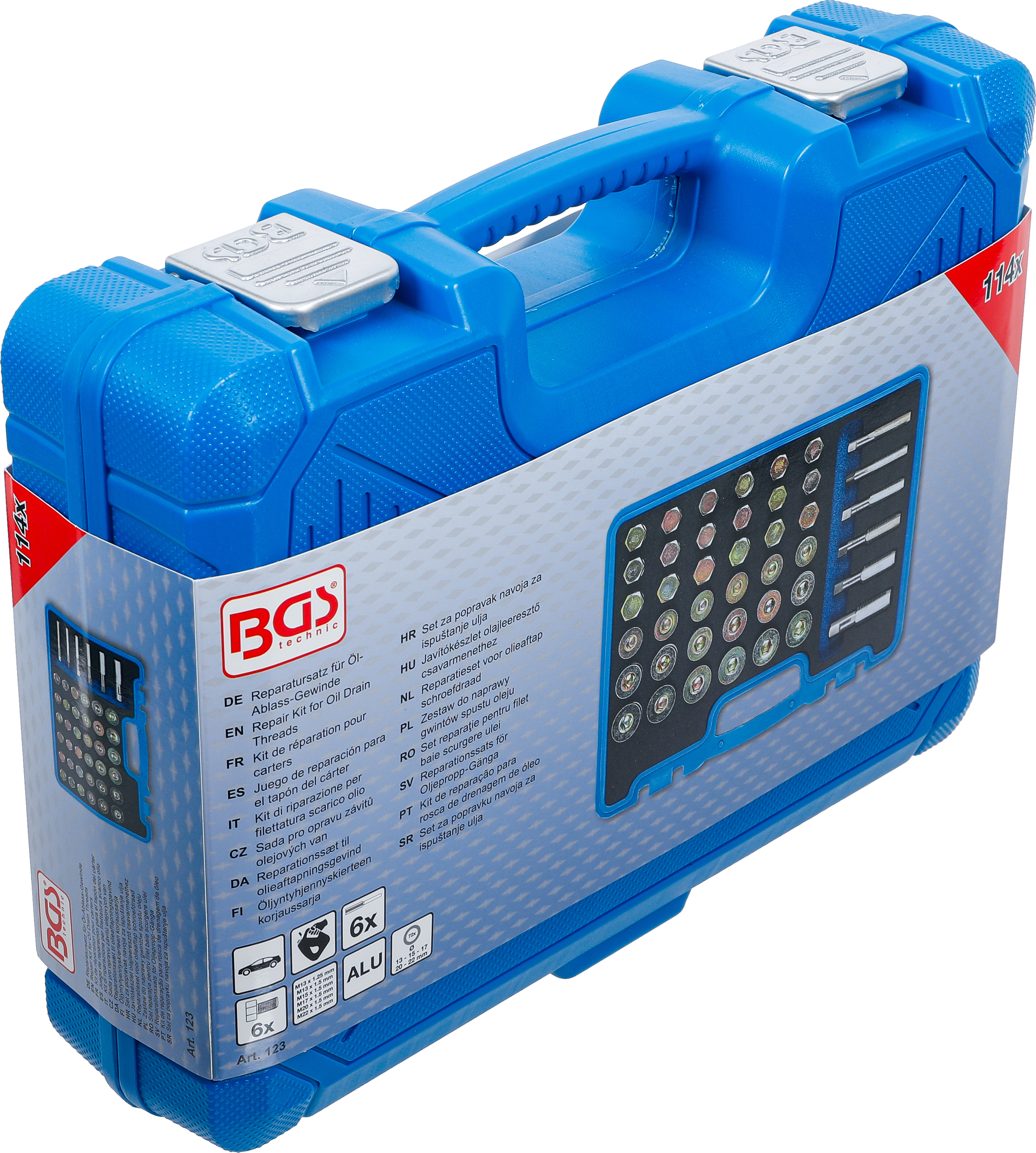 BGS Reparatursatz für Öl-Ablass-Gewinde | 114-tlg.
